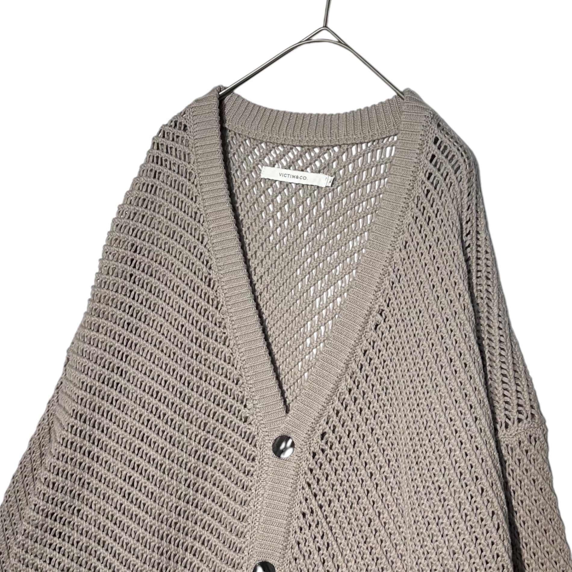 VICTIM(ヴィクティム) 24SS SUMMER CARDIGAN サマー カーディガン 透け 編み VTM-24-K-002 L ライトパープル