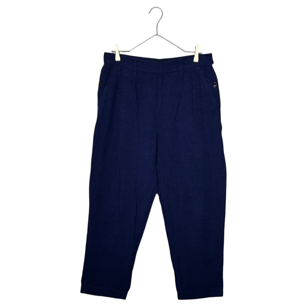 COMME des GARCONS JUNYA WATANABE(コムデギャルソンジュンヤワタナベ) 14SS Linen-Like 2-Tuck Cotton Pants リネン ライク 2タック コットン パンツ JM-P037 M ネイビー AD2013