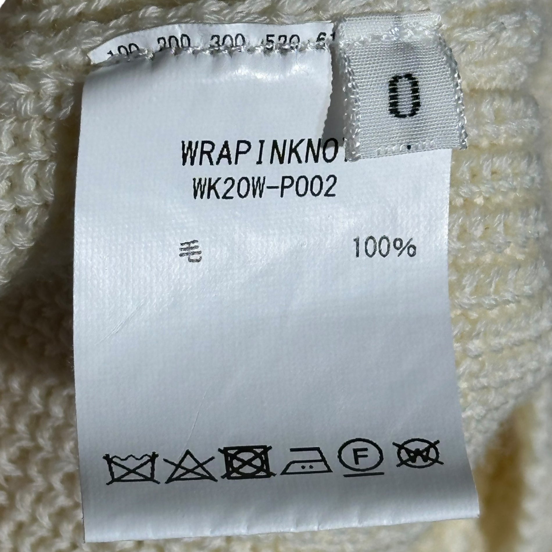 WRAPINKNOT(ラッピンノット) Wool Rib Knit リブ ウール ニット WK20W-P002 0 ホワイト セーター