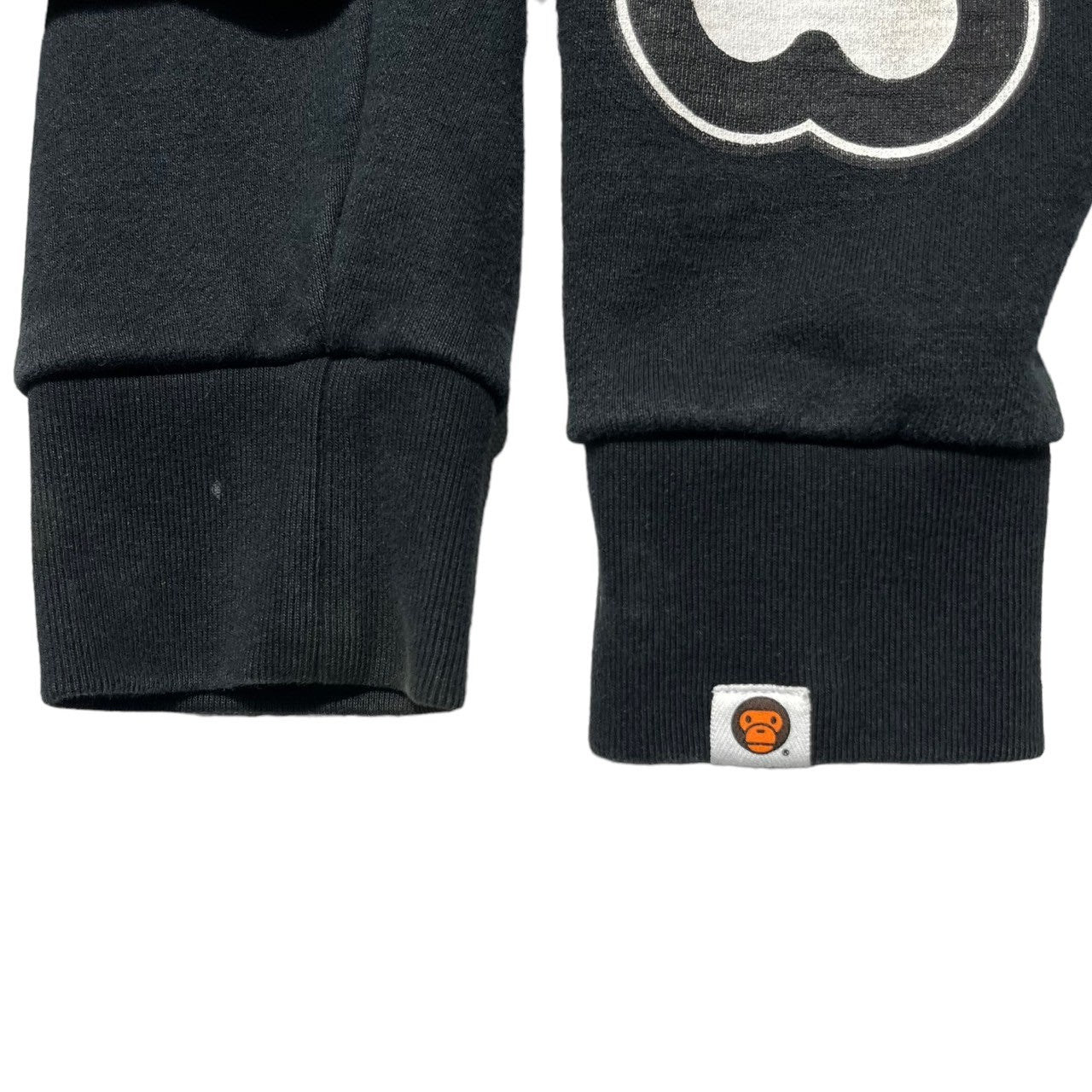 A BATHING APE(アベイシングエイプ) 00's ” BABY MILO” skull print sweat stadium jacket スカル プリント スウェット スタジャン L ブラック ブルゾン ジャケット クロボーン