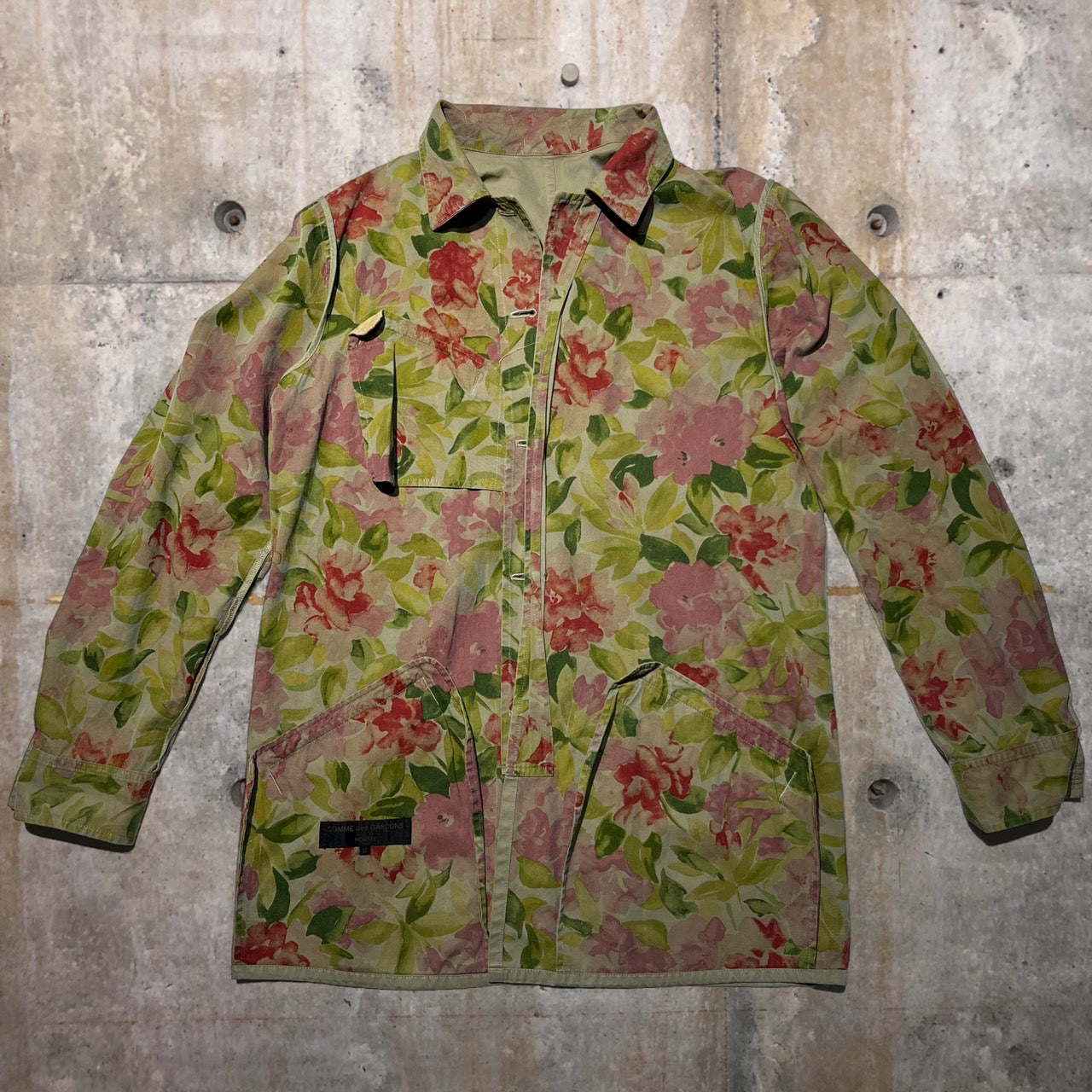 COMME des GARCONS HOMME(コムデギャルソンオム) 02SSタマムシカラーハーフモッズコート HE-J086 M カーキ AD2001 田中オム