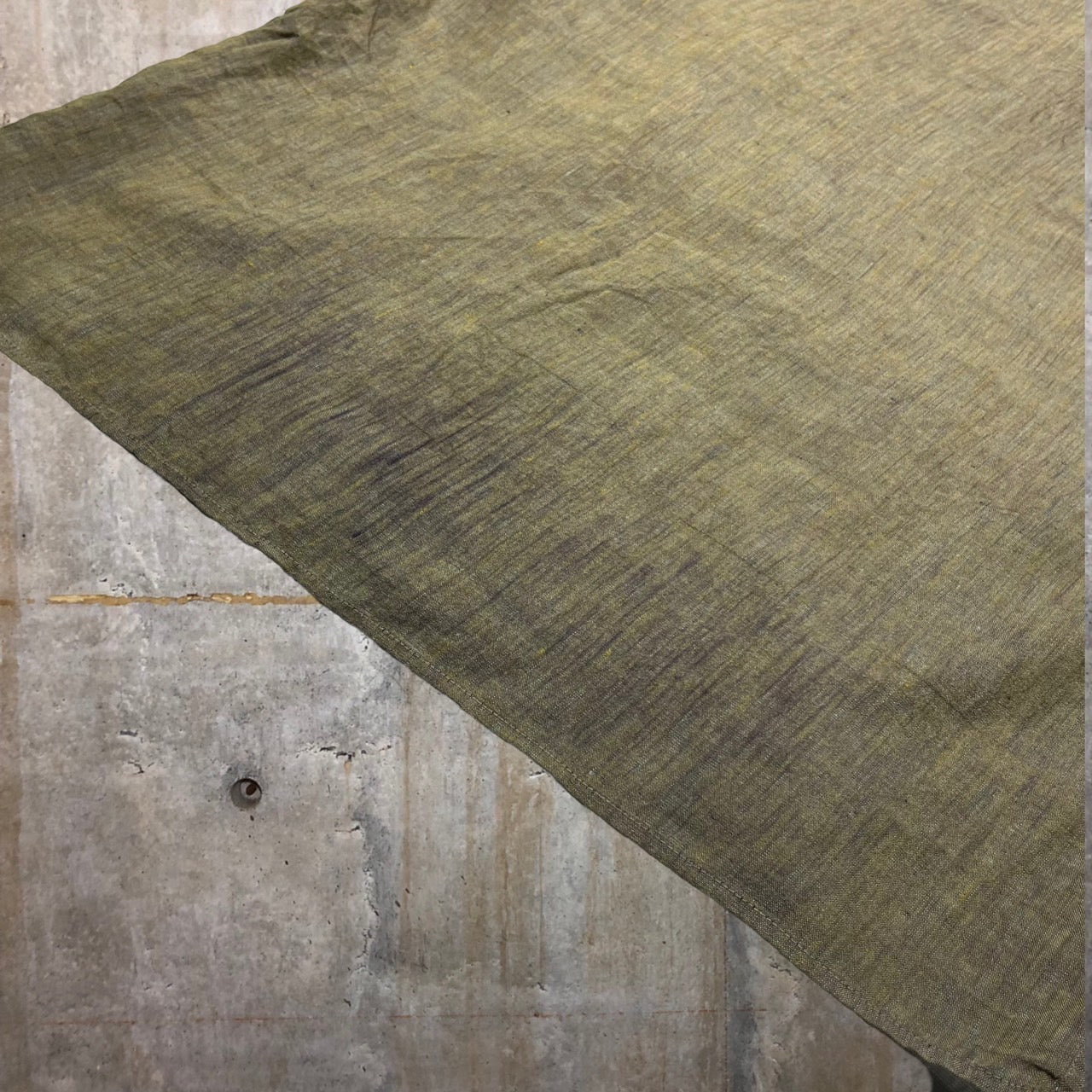 GIORGIO ARMANI(ジョルジオアルマーニ) 90'sバンドカラー1フラップリネンシャツ M ブラウン