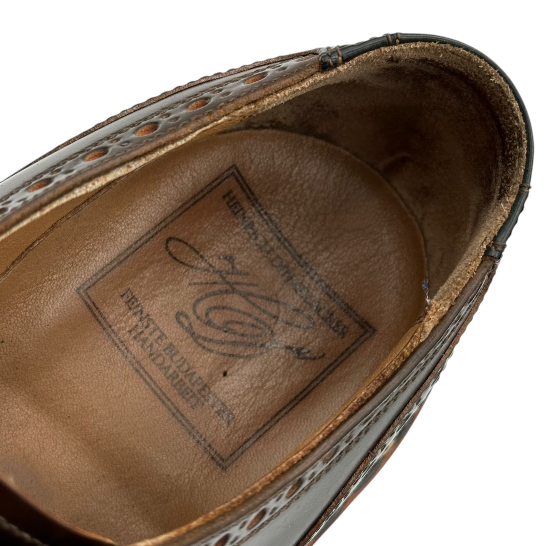 HEINRICH DINKELACKER(ハインリッヒディンケラッカー) BUDA Derby Shoes ブダ コードバン 2トーン ウィングチップ ダービー シューズ 表記無 ネイビー×ブラウン 革靴 レザー