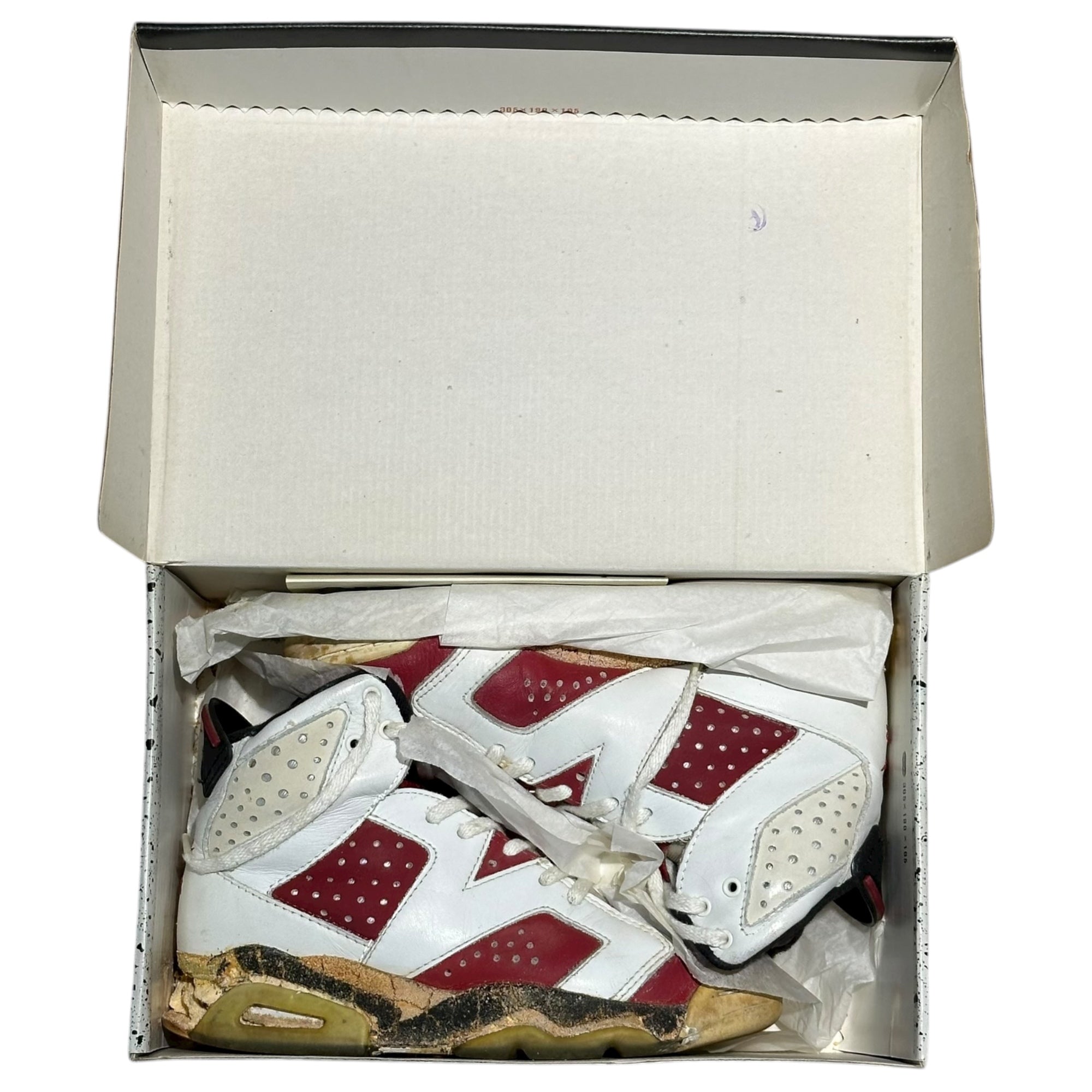 NIKE(ナイキ) 1991 AIR JORDAN 6 (GS) ”Carmine” エアジョーダン 6 ガールズ カーマイン 8606 US 5Y(23.5cm) ホワイト×レッド 90's 90年代 ヴインテージ スニーカー