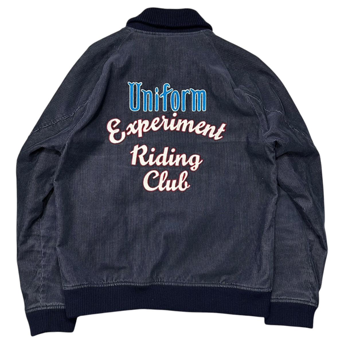 uniform experiment(ユニフォームエクスペリメント) 2012AW Shawl-Collar Back-Patch Corduroy Blouson ショール カラー バック ワッペン コーデュロイ ブルゾン UE-123027 3 ネイビー