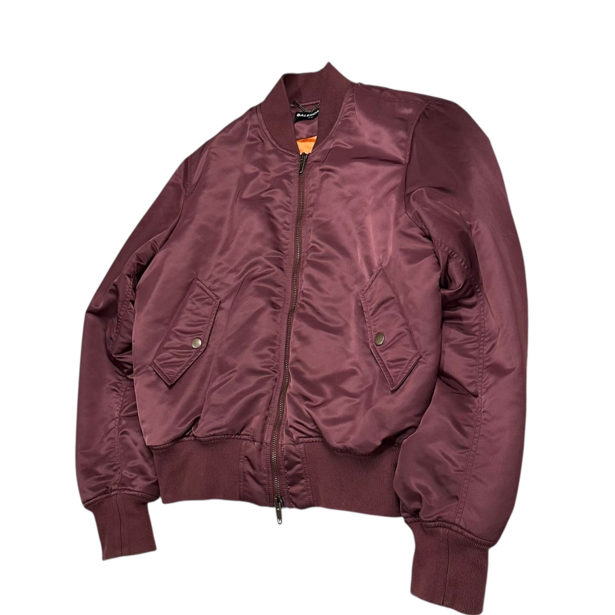 BALENCIAGA(バレンシアガ) 17AW Nylon Cotton Bomber Flight Jacket ナイロン 中綿 ボンバー フライト ジャケット 486235 TWD13 48(M程度) ワインレッド