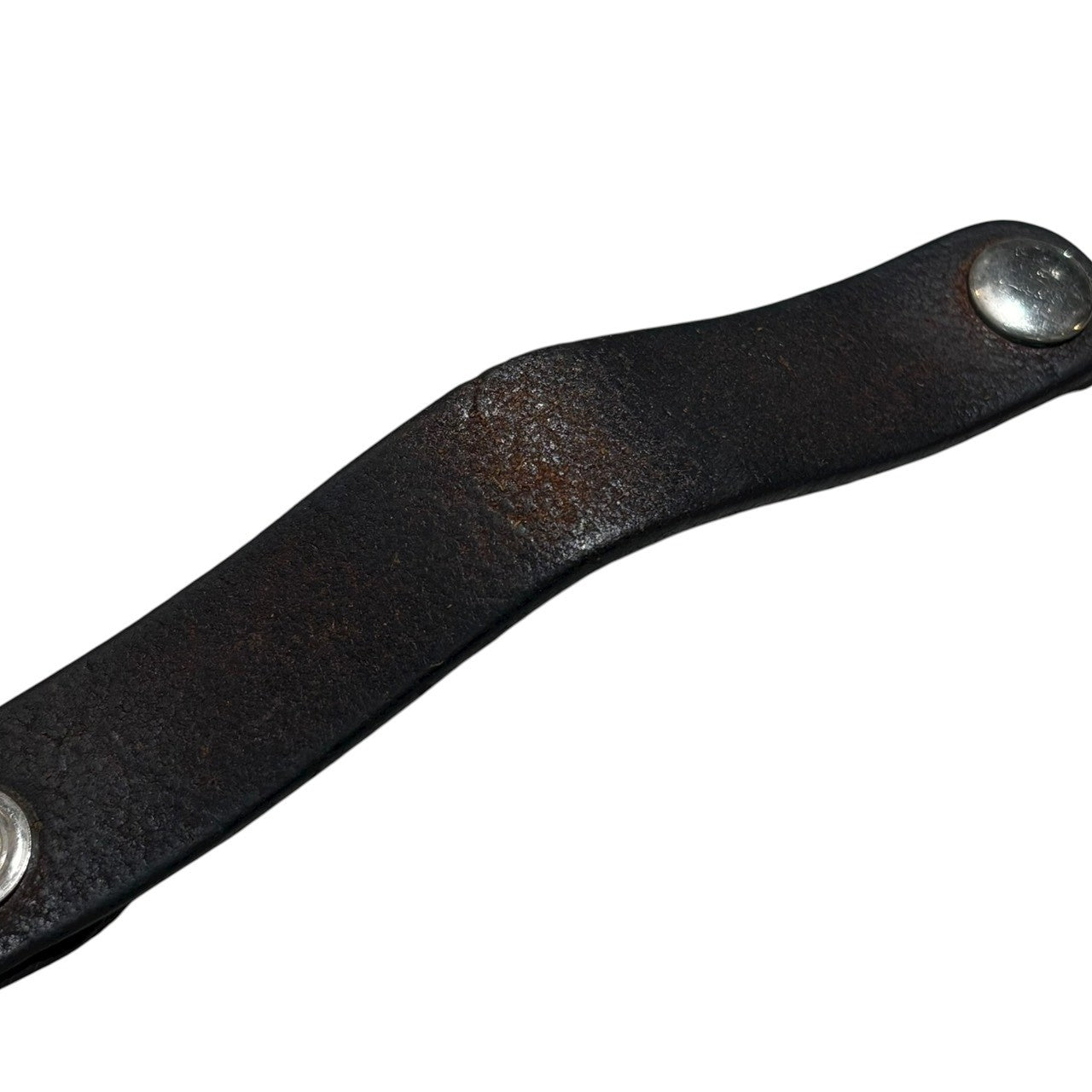 Maison Martin Margiela(メゾン マルタンマルジェラ) 00's ⓪ ⑩ Artisanal Leather Key Holder アーティザナル レザー キー ホルダー E02 11A027 シルバー×ブラック 本人期 ここのえ アーカイブ キーリング