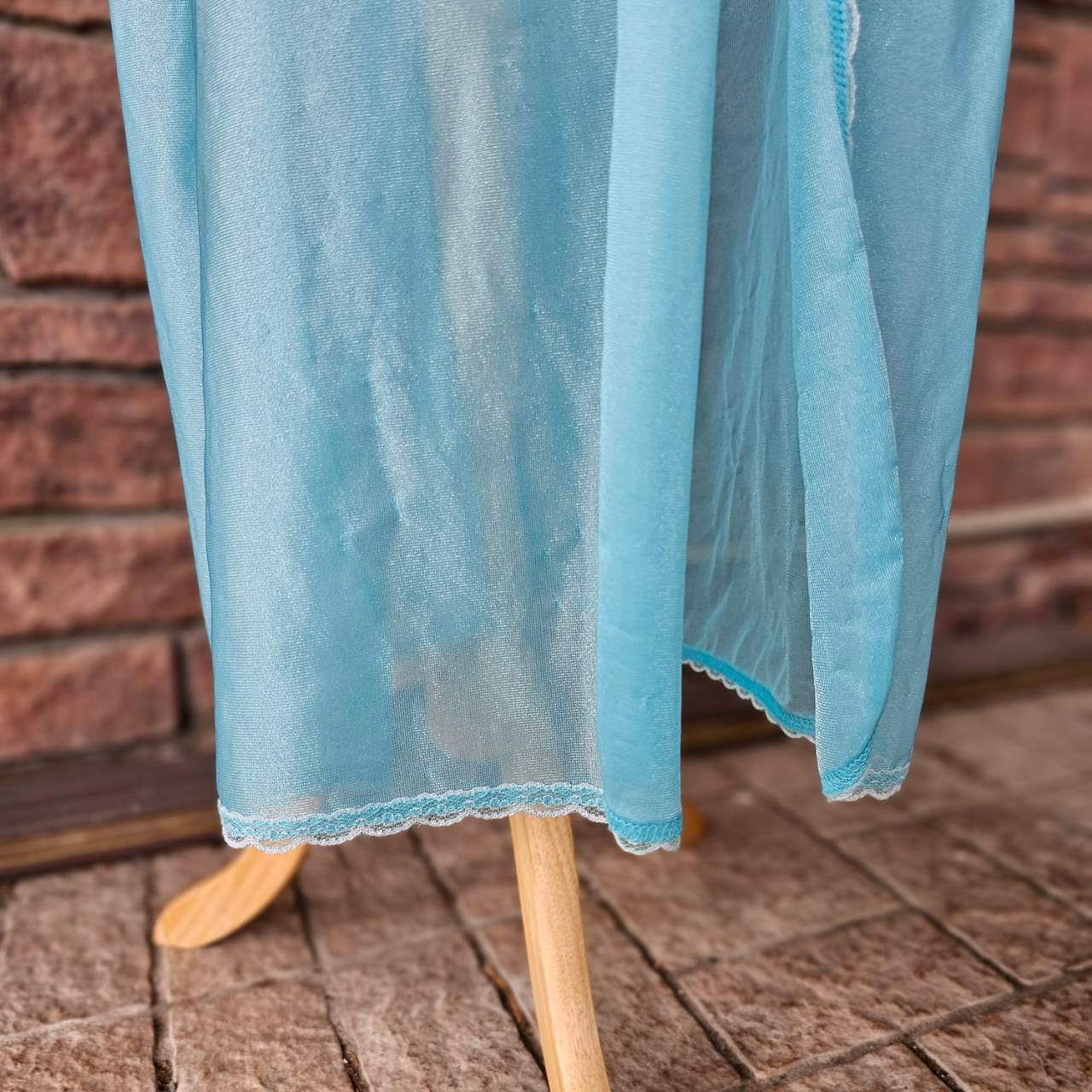 VINTAGE(ヴィンテージ) 90's see-through gown dress シースルー ガウン ワンピース SIZE FREE ライトブルー