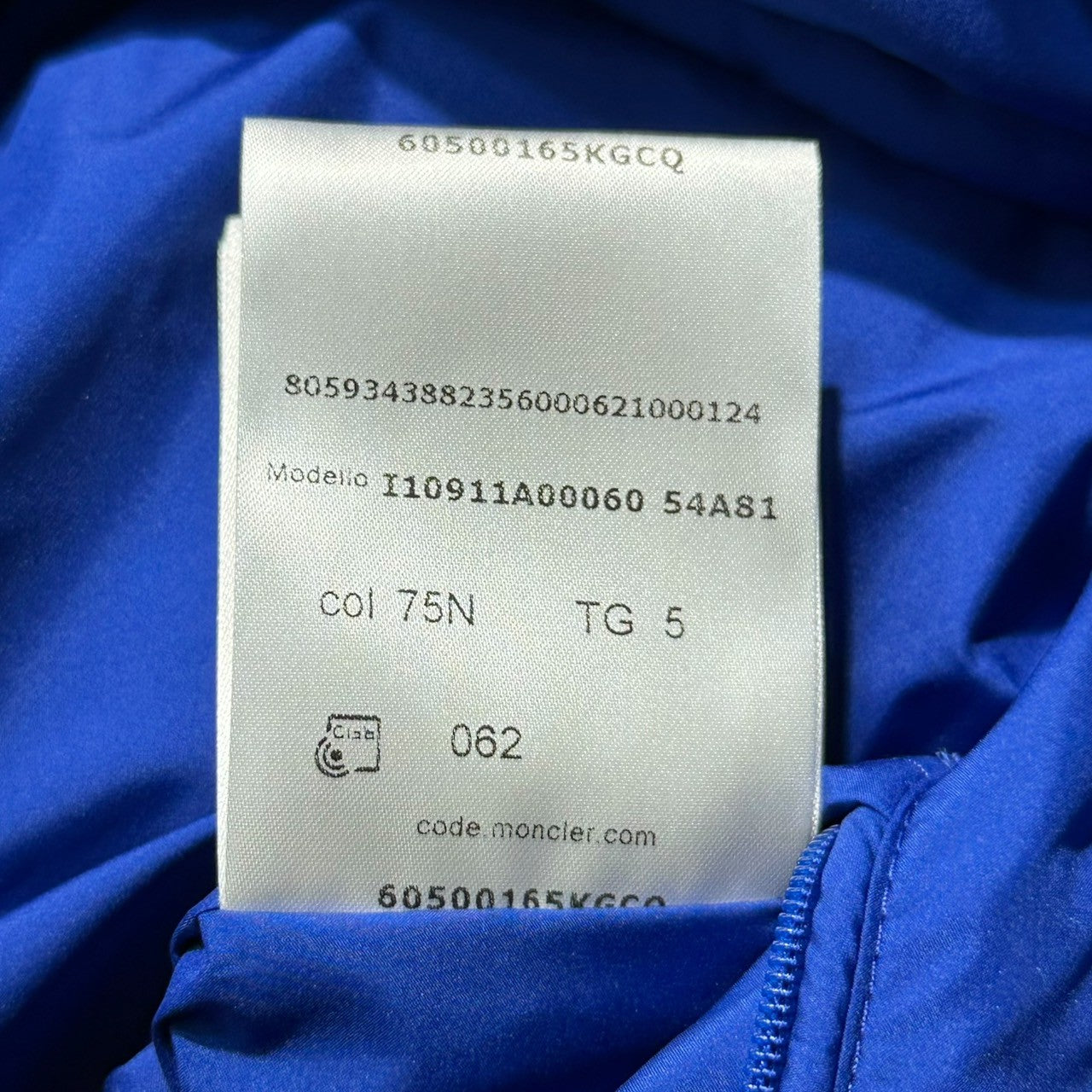 MONCLER(モンクレール) ALBYT GILET アルビート ジレ ダウン ベスト C-ZIND-22-132150 5(3XL) ブルー タグ付