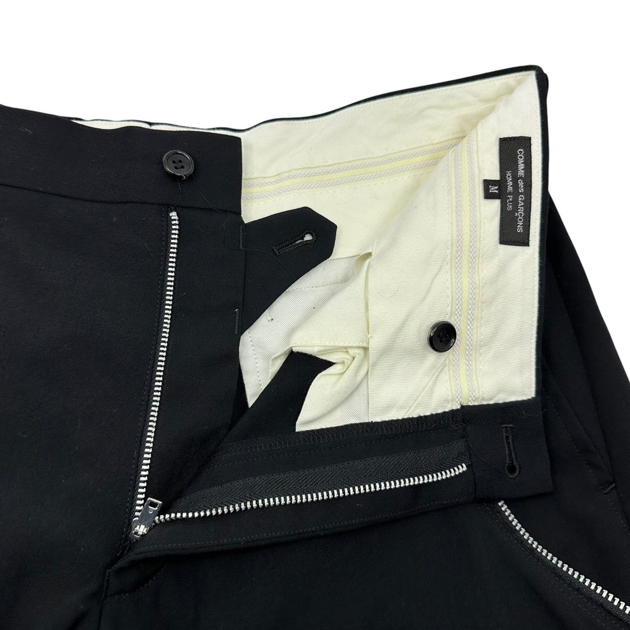 COMME des GARCONS HOMME PLUS(コムデギャルソンオムプリュス) 17SS The King Is Naked Side Zip Sarouel Shorts Half Pants 裸の王様 サイドジップ サルエル ショーツ ハーフ パンツ PS-P027 M ブラック AD2016