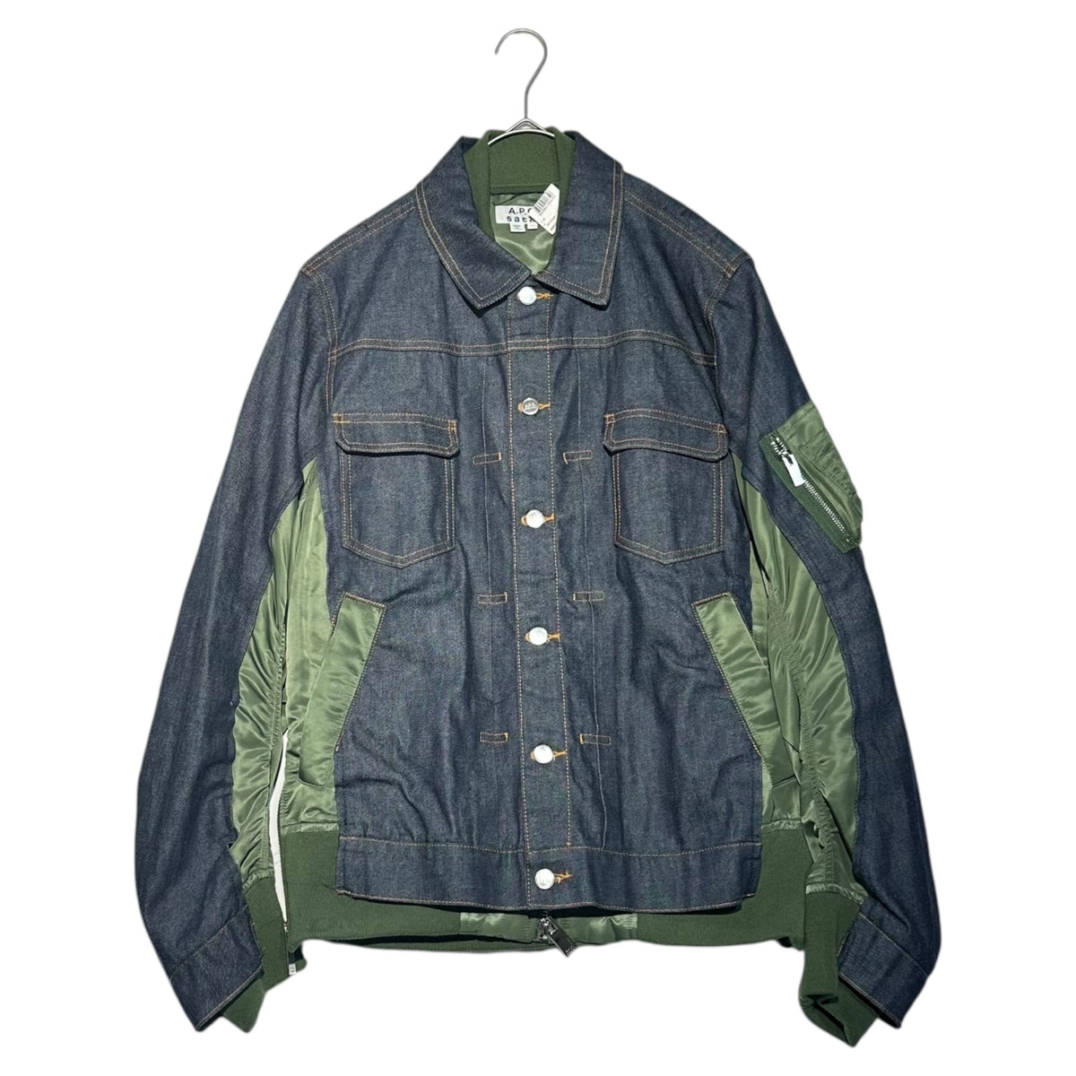 A.P.C.×sacai(アーペーセー×サカイ) BLOUSON EIMI denim jaket 切替 