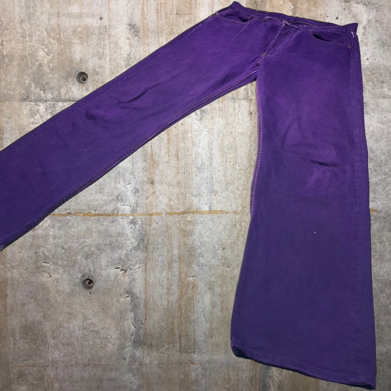 Levi's(リーバイス) 90's 501後染デニムパンツ 表記無し(W30程度) パープル USA製