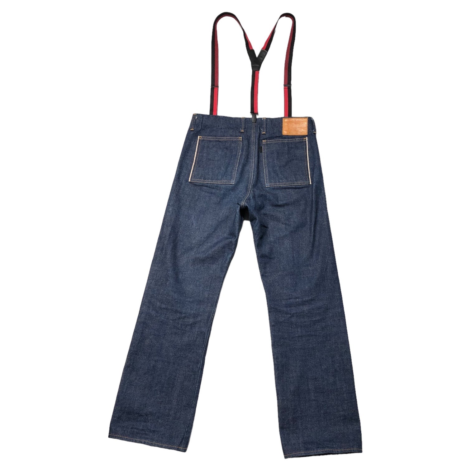 SUNSEA(サンシー) 18AW SUSPENDER TEKE TEKE DENIM PANTS サスペンダー テケテケ デニムパンツ 18A51 3(L) インディゴ