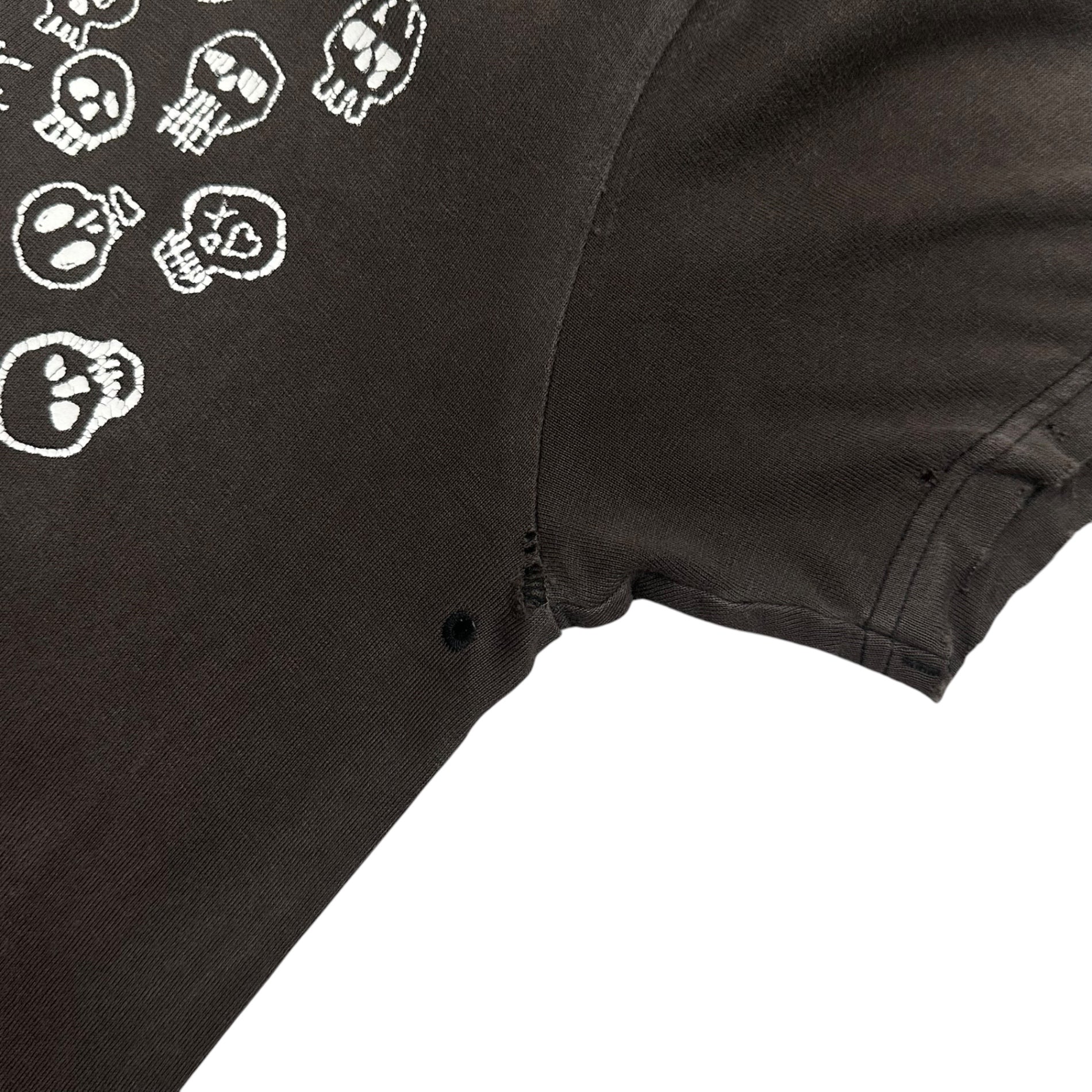 NUMBER (N)INE(ナンバーナイン) 2005SS ”Night Crawler” Skull-Print T-Shirt ナイトクルーラー スカル プリント Tシャツ 0 ブラウン 00's
