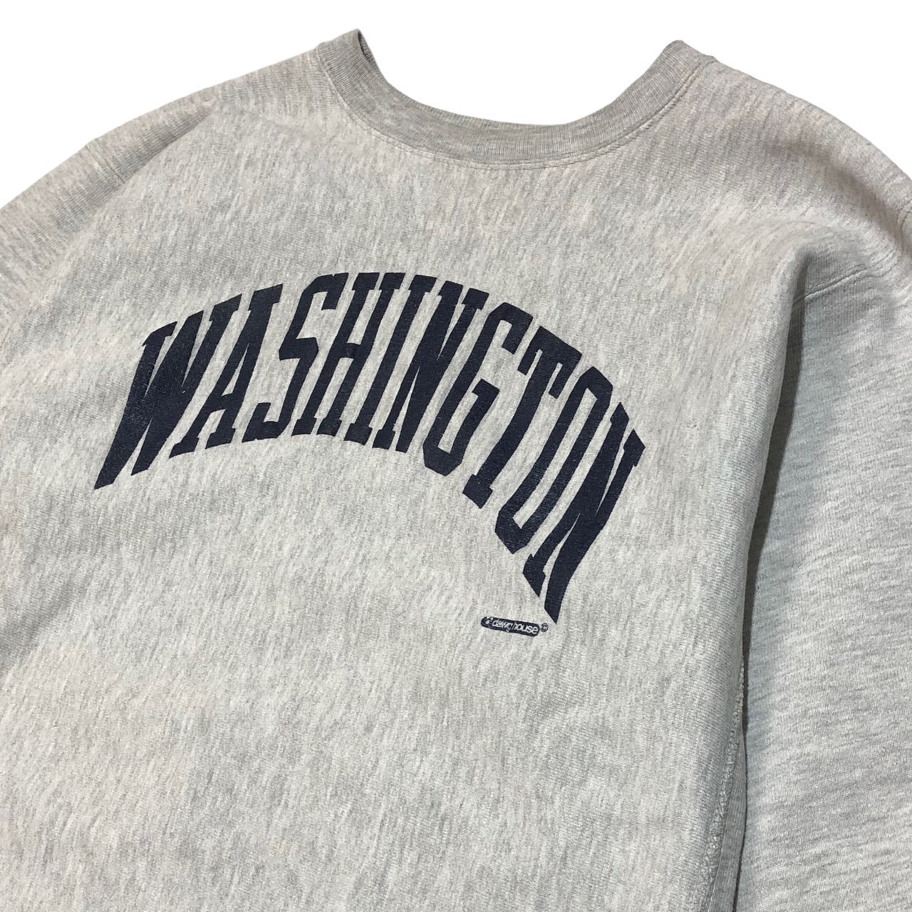 Champion(チャンピオン) 90's”WASHINGTON”REVERSE WAVE sweat shirt/アーチロゴプリントリバースウィーブスウェット 表記無し(Mサイズ程度) ライトグレー 90年代/90s/USA製/ワシントン州