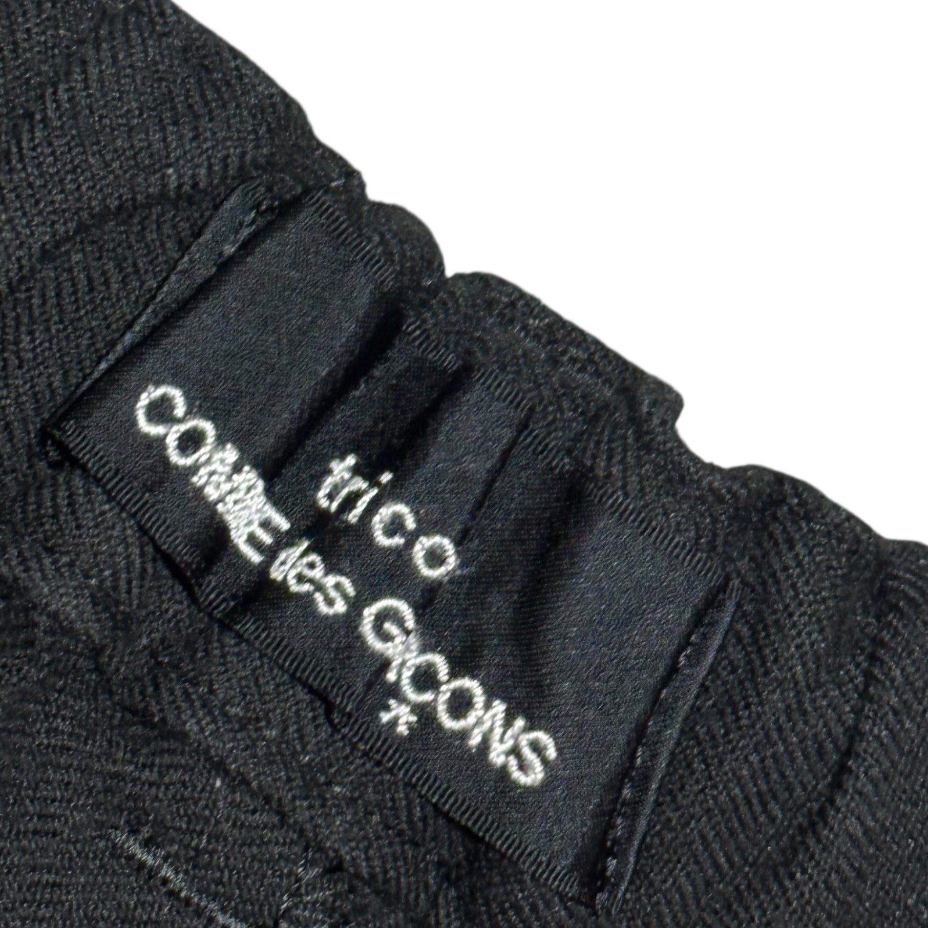 tricot COMME des GARCONS(トリココムデギャルソン) 21AW Wool-Cotton Twill Yarn-Dyed Pants ウール 綿 ツイル 先染め パンツ TH-P014 S ブラック AD2021