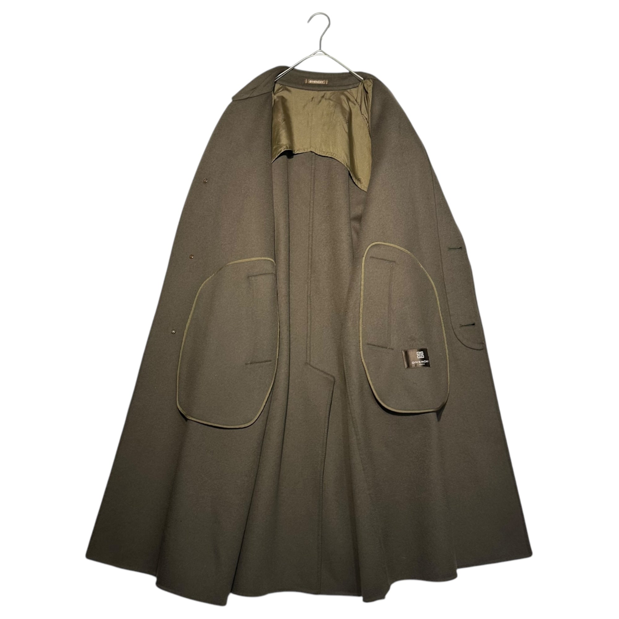 GIVENCHY(ジバンシィ) 90's Vintage stainless collar wool coat ヴィンテージ ステンカラー ウール コート M カーキ 90年代
