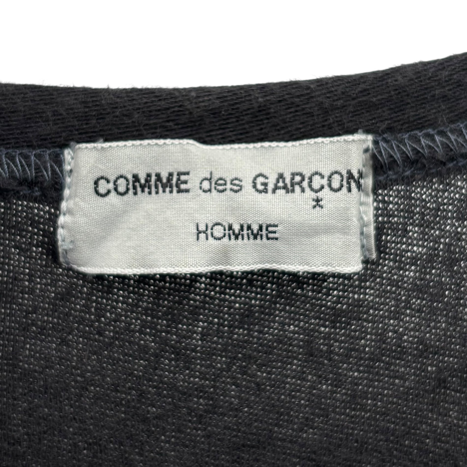COMME des GARCONS HOMME(コムデギャルソンオム) 99SS Center Stitch Big Silhouette S/S Sweatshirt 田中オム センターステッチ ビッグシルエット 半袖 スウェット Tシャツ HT-100110 FREE ブラック AD1998
