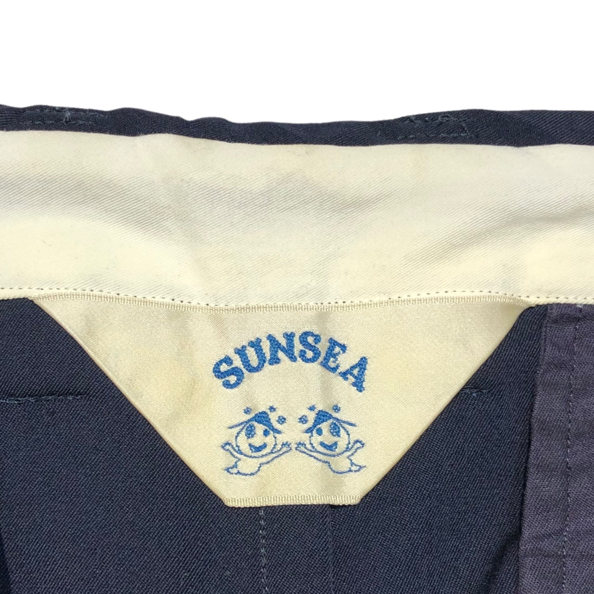 SUNSEA(サンシー) 19SS SNM BLUE TEKETEKE PANTS スーパーナイスマテリアルブルー テケテケ パンツ スラックス 19S53 3(L) ネイビー