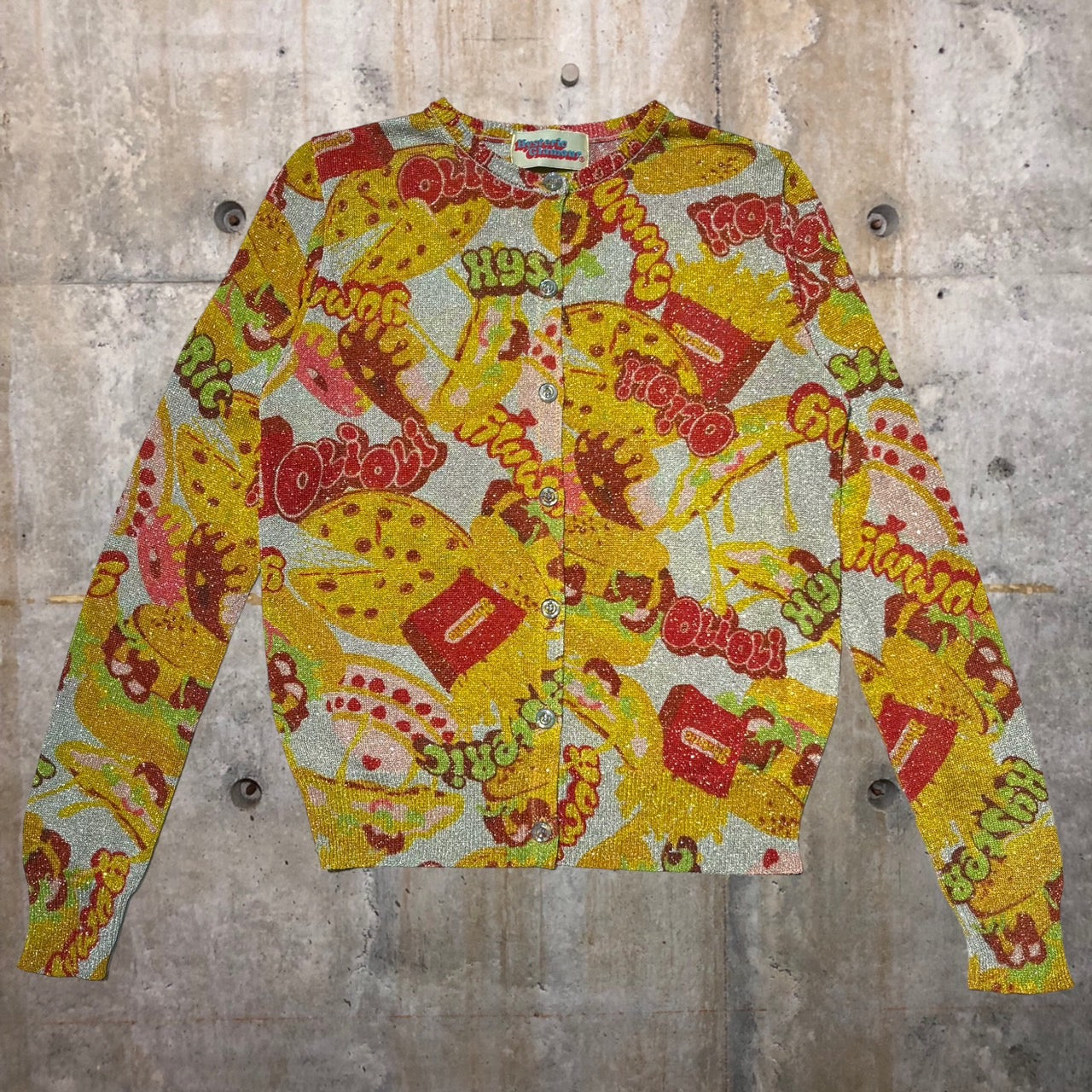 HYSTERIC GLAMOUR(ヒステリックグラマー) 90's グラフィックラメカーディガン/ニットカーディガン 2ND-2710 FREE ミックス Y2K 00’s