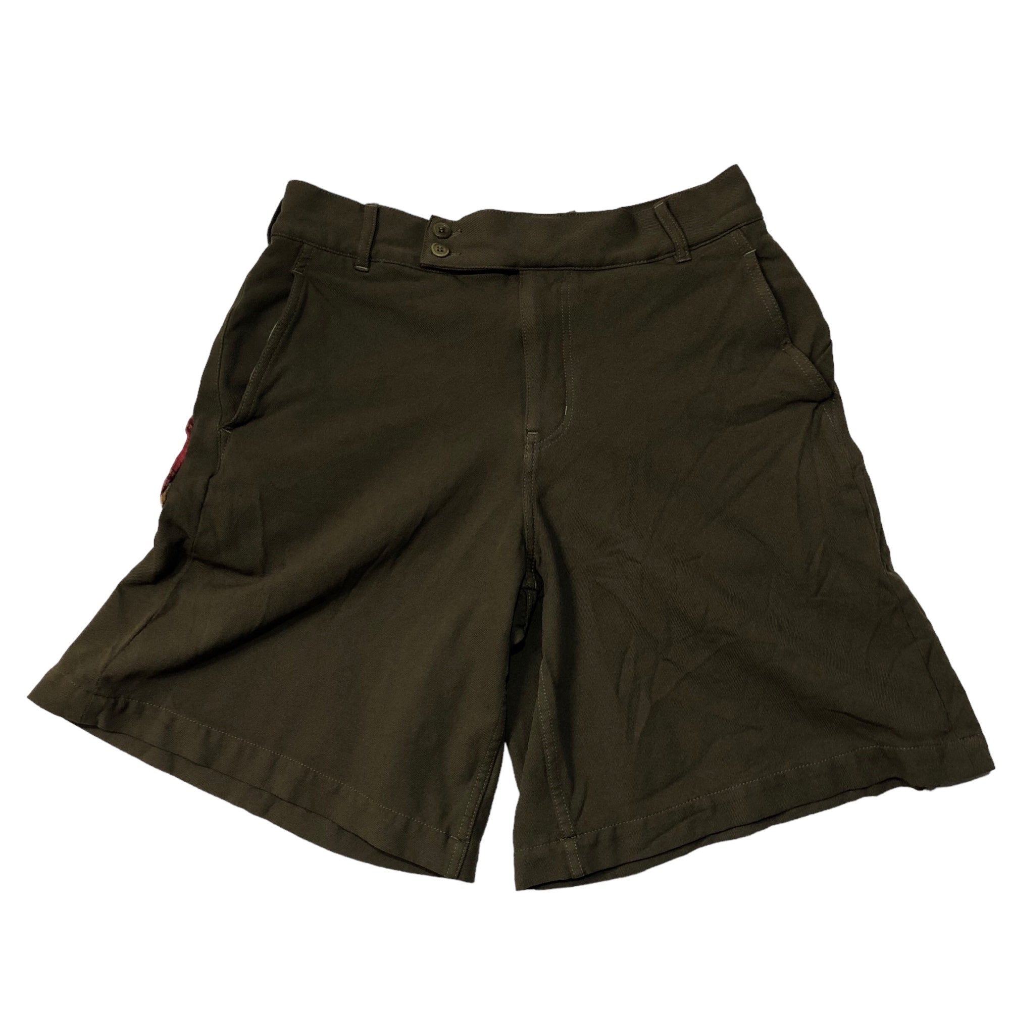 COMME des GARCONS HOMME PLUS(コムデギャルソンオムプリュス) 10SS Pocket switching polyester fulled carpet shorts ポケット切替 ポリ縮絨 ショーツ ハーフパンツ PE-A012 XS ブラウン×レッド