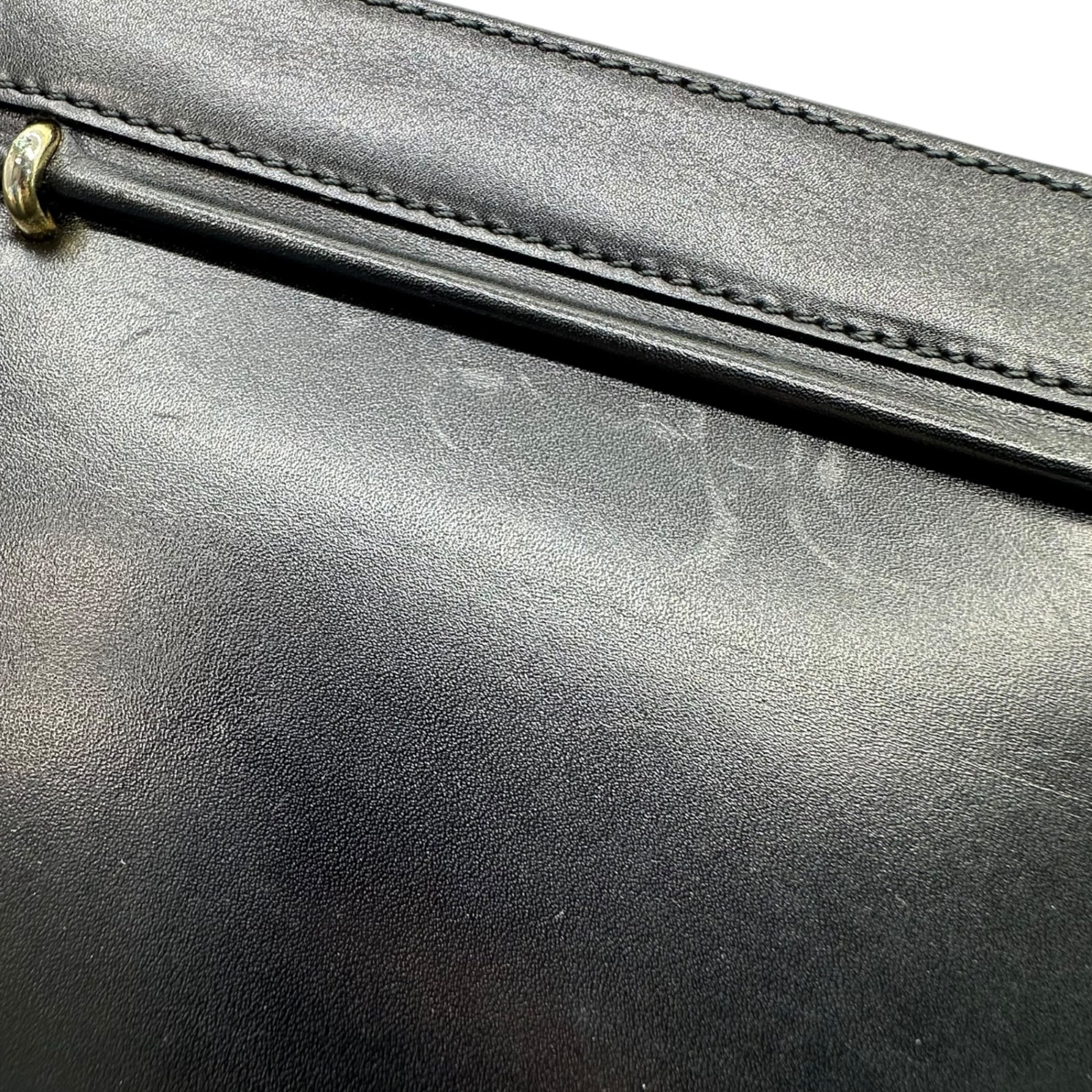CELINE(セリーヌ) 00's Vintage Big Circle Logo Shoulder bag ヴィンテージ ビッグ サークル ロゴ ショルダー バッグ F/01 ブラック×ゴールド