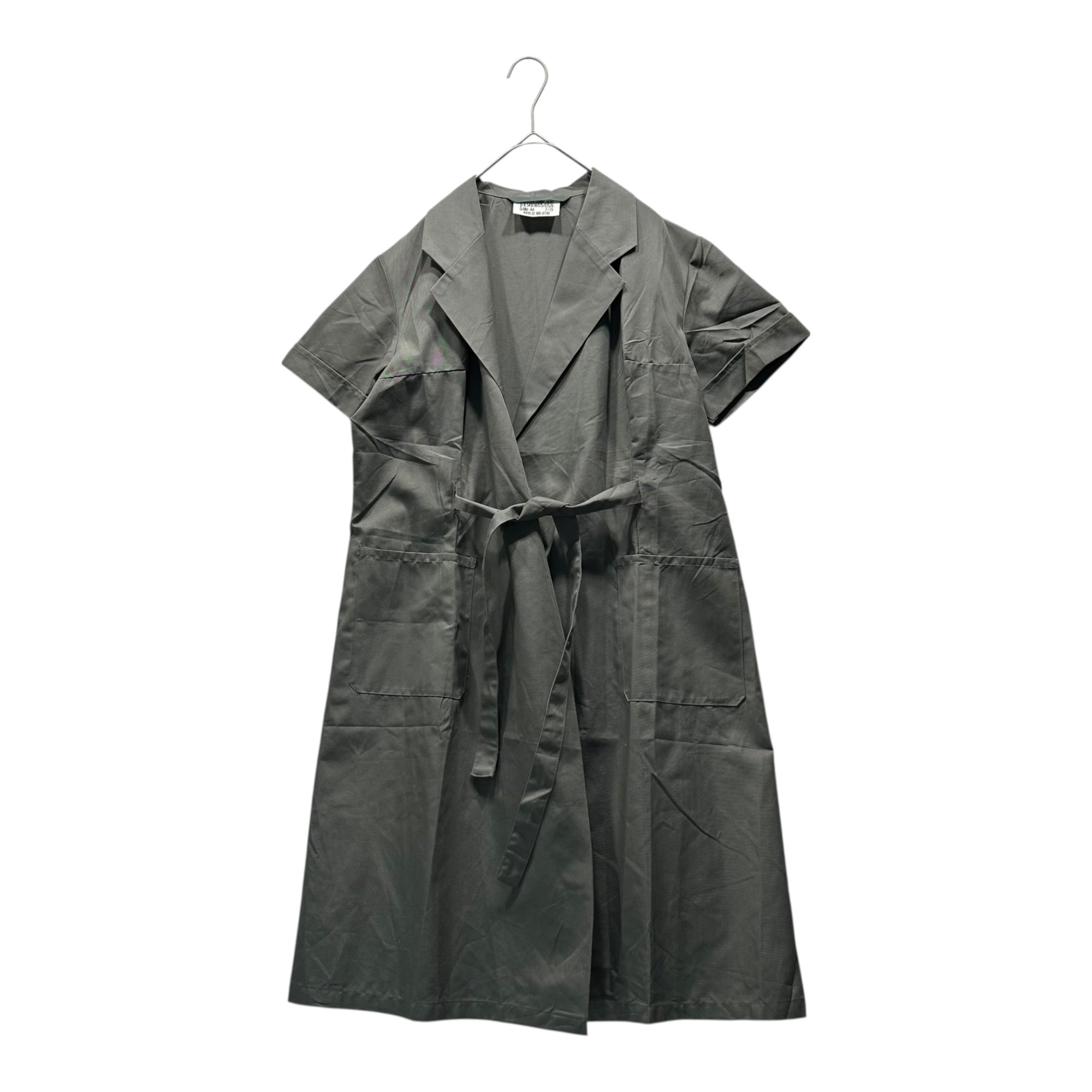 GERMANY MILITARY(ドイツ軍) 70's Vintage medical S/S dress coat ヴィンテージ メディカル 半袖 ワンピース コート 44(L程度) グレー ミリタリー ガウン 70年代 ナース