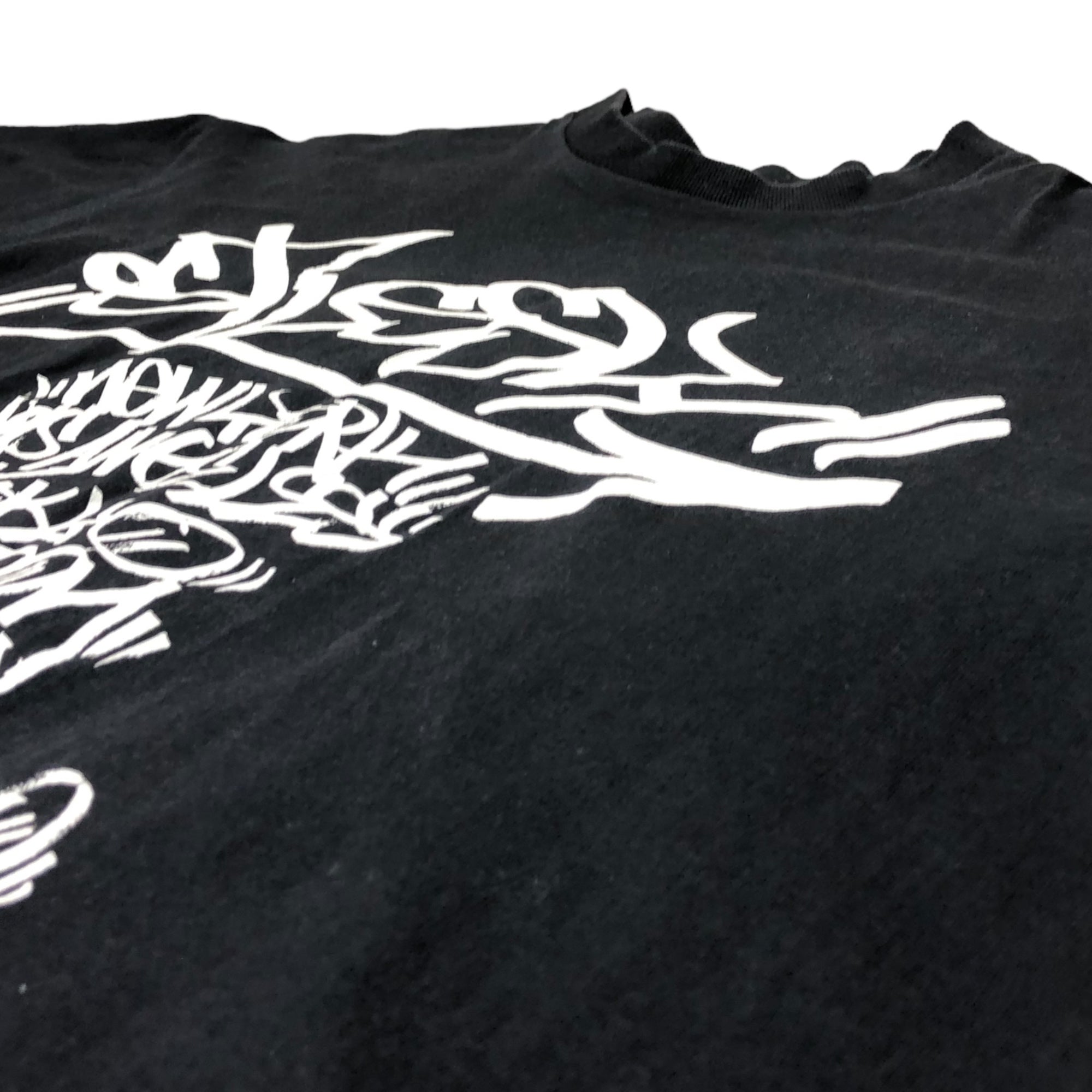 STUSSY(ステューシー) 90's~00's VINTAGE world tour 筆記体 Tシャツ ワールドツアー 紺タグ M ブラック 90~00年代 ヴィンテージ OLD STUSSY