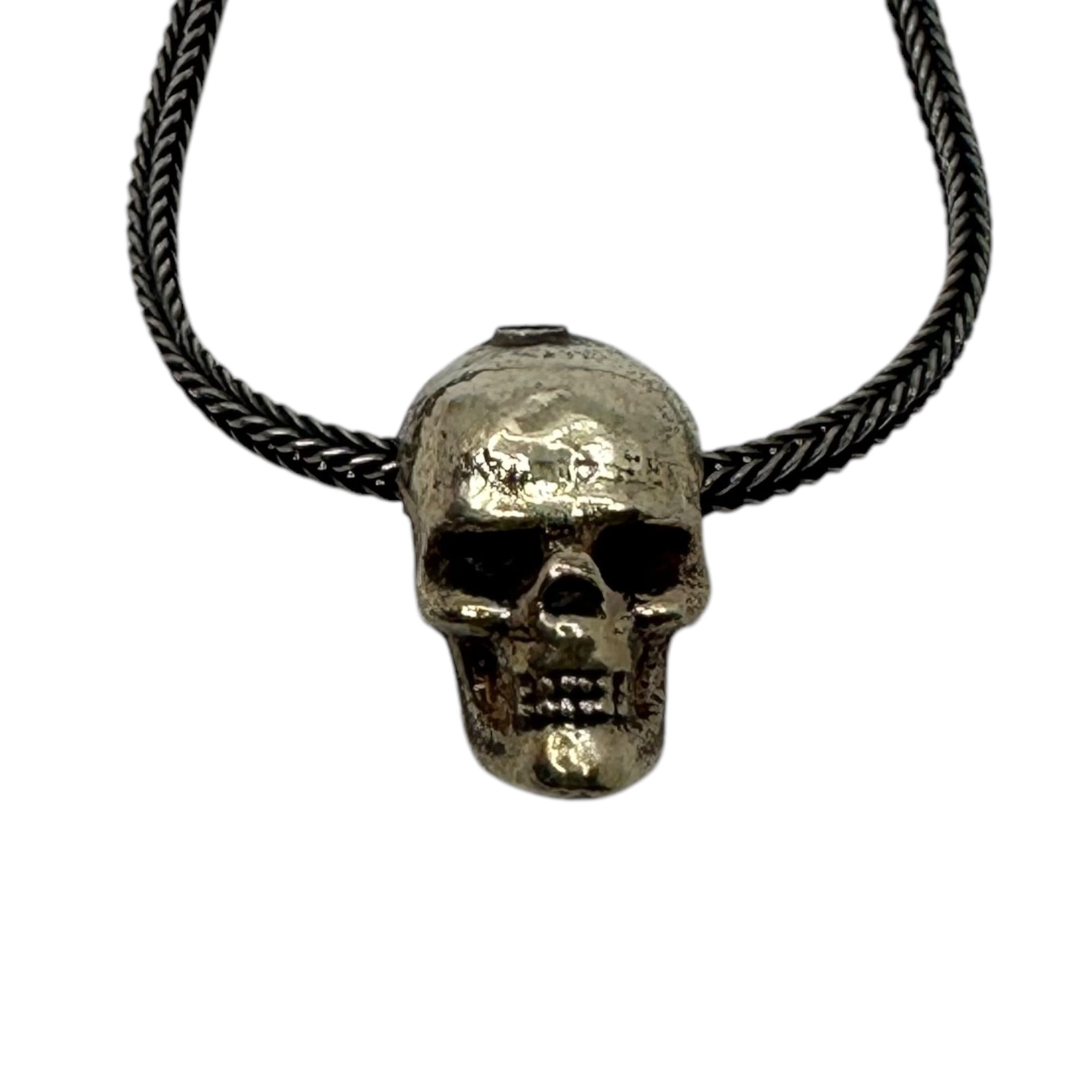 Emanuele Bicocchi(エマヌエーレビコッキ) 925 silver skull top chain necklace シルバー スカル トップ ネックレス シルバー