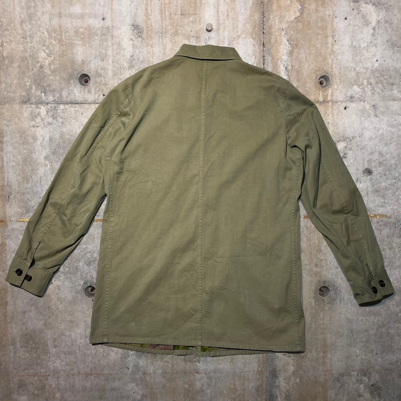 COMME des GARCONS HOMME(コムデギャルソンオム) 02SSタマムシカラーハーフモッズコート HE-J086 M カーキ AD2001 田中オム