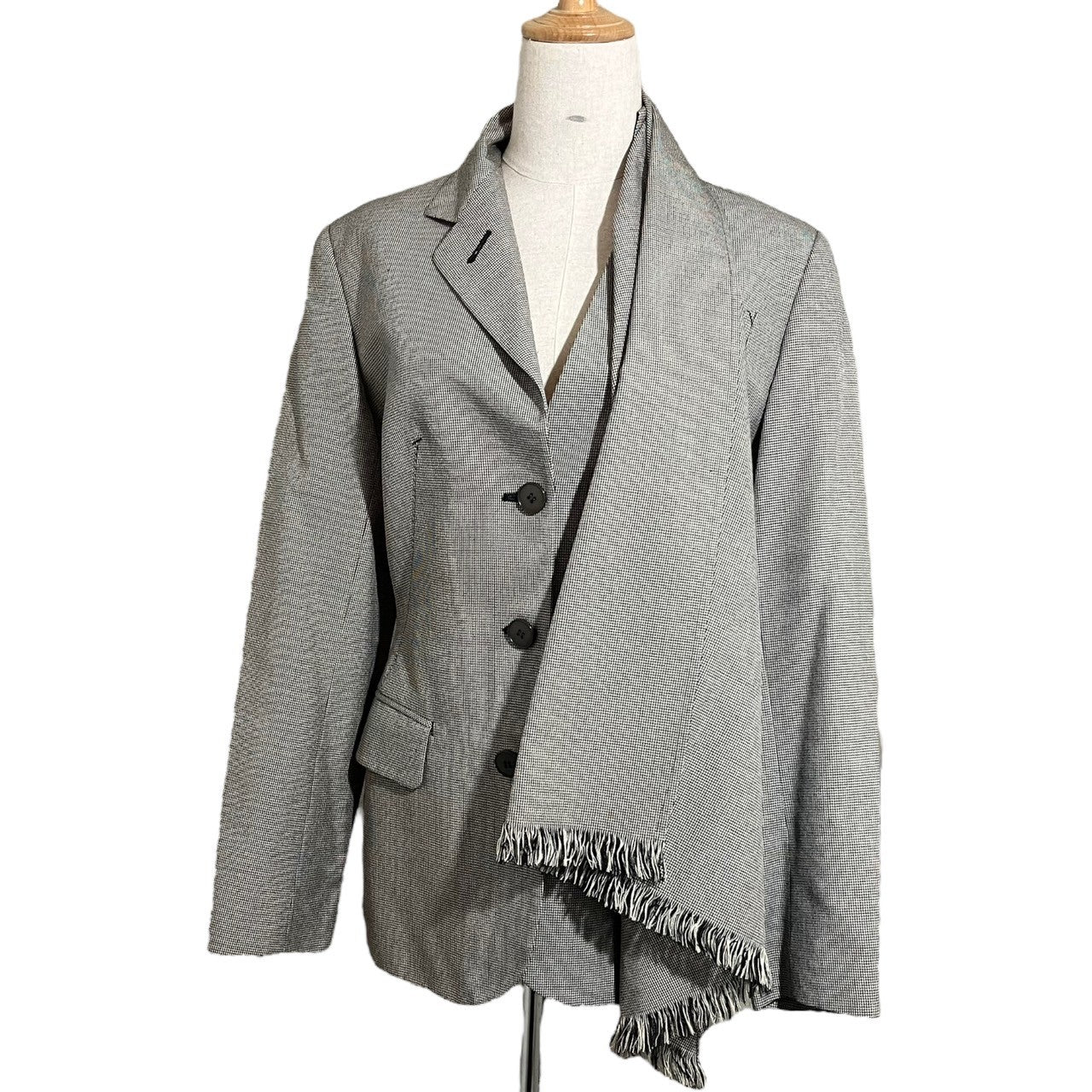 Jean Paul GAULTIER FEMME(ジャンポールゴルチエファム) 90's 3B stole design jacket 3B ストール デザイン ジャケット 40(L程度) グレー テーラード アーカイブ