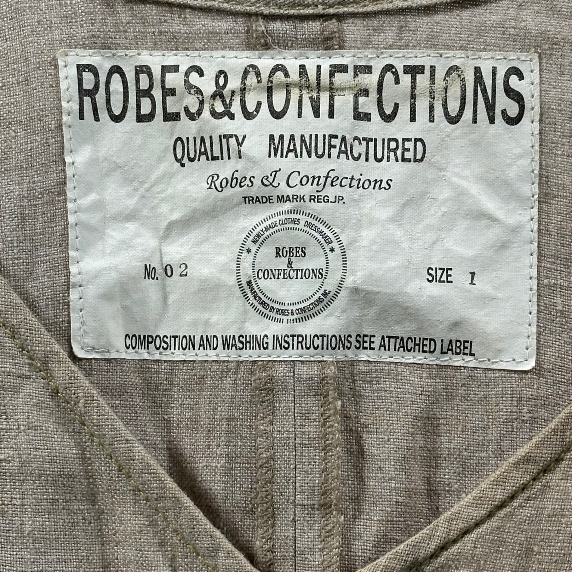 ROBES&CONFECTIONS(ローブスアンドコンフェクションズ) Pocket Leather Linen Sleeveless Dress ポケット レザー リネン ノースリーブ ワンピース FREE ベージュ