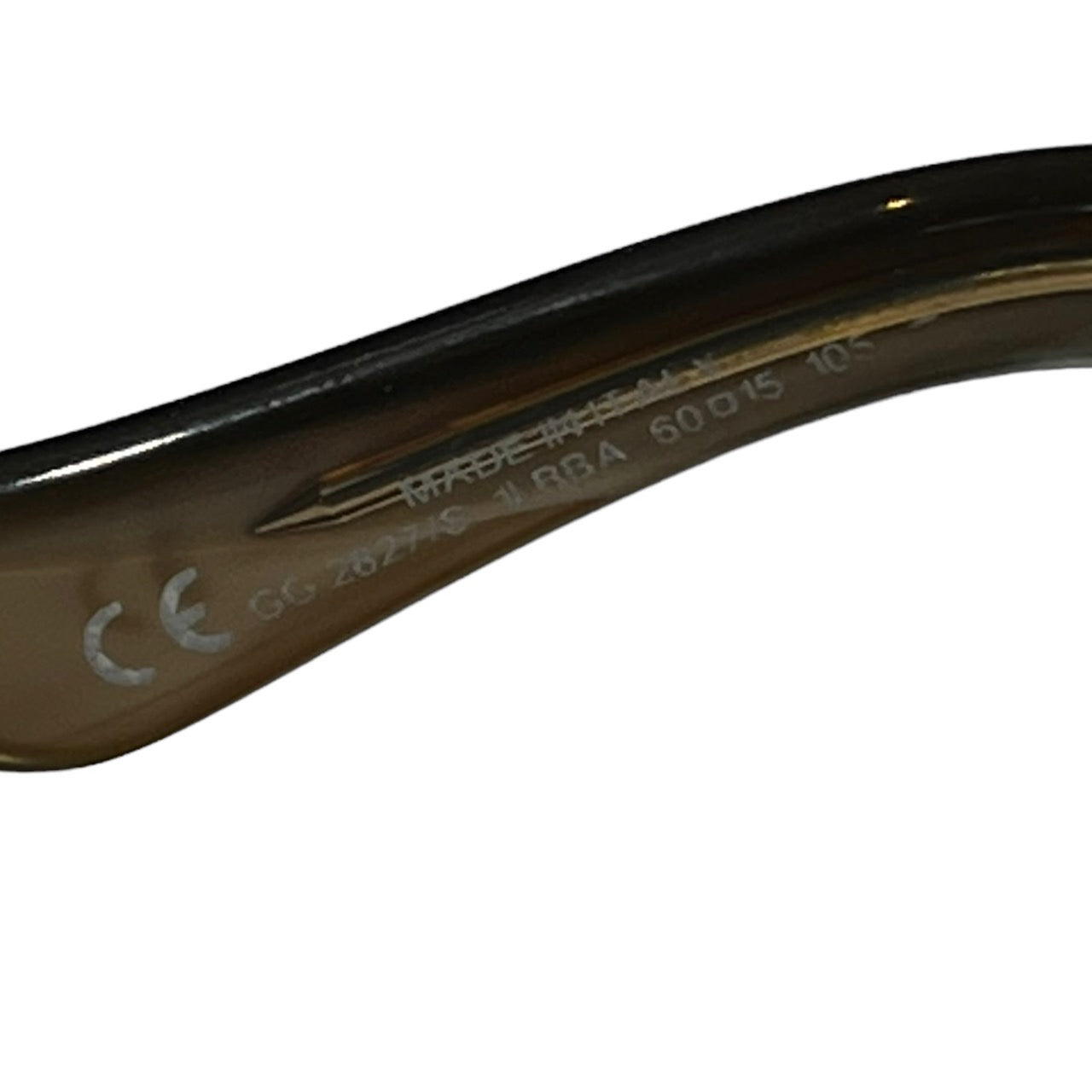 GUCCI(グッチ) ロゴクレストデザインヴィンテージサングラス/ブラウングラデーション/ダブルブリッジ 2827/S1LBBA 60□15-105 ゴールド×ブラウン