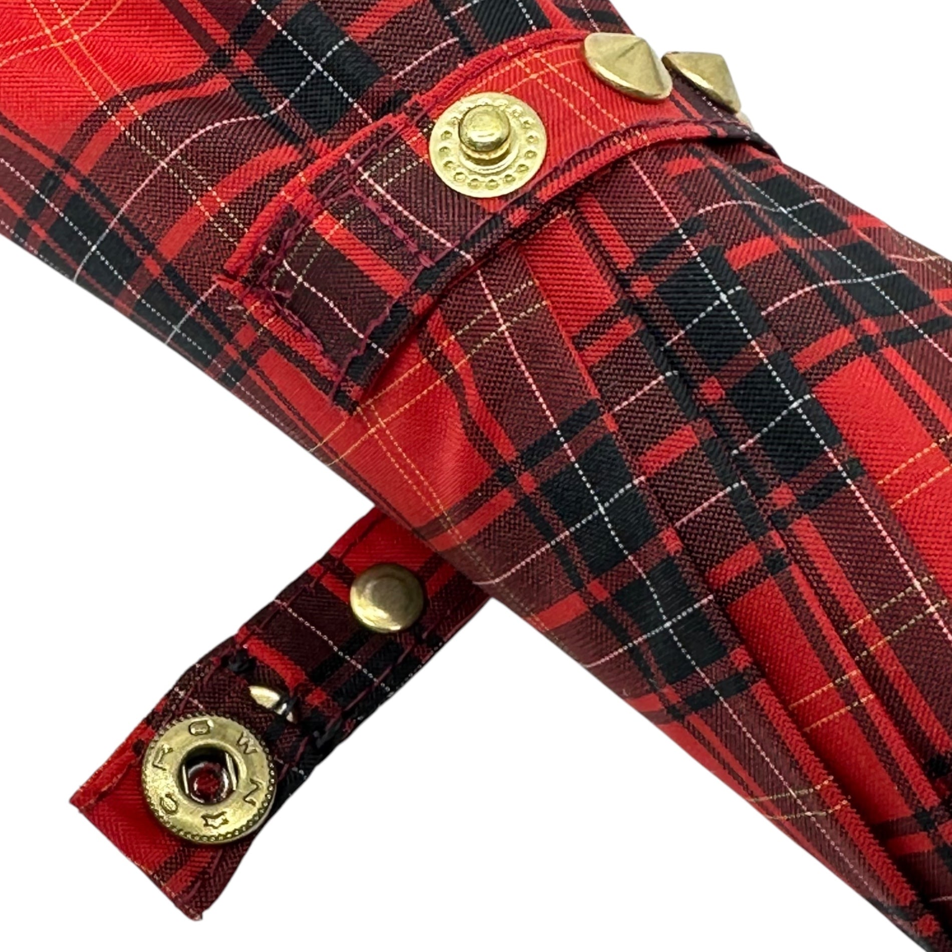 muveil(ミュベール) Dock Face Tartan Check Umbrella ドック フェイス タータン チェック アンブレラ レッド×ブラック 傘 犬