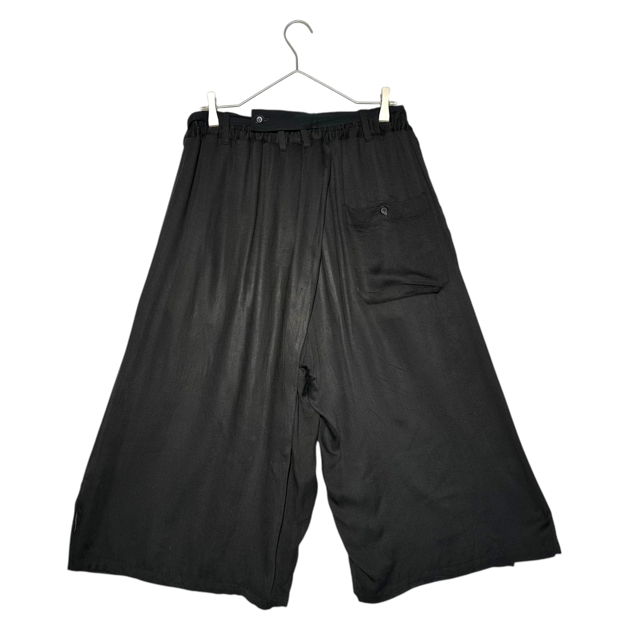 Ground Y(グラウンドワイ) 19SS WRAP BELT PANTS marilyn monroe ラップ ベルト パンツ マリリンモンロー GZ-P18-212 3 ブラック グラフィック ワイド レーヨン