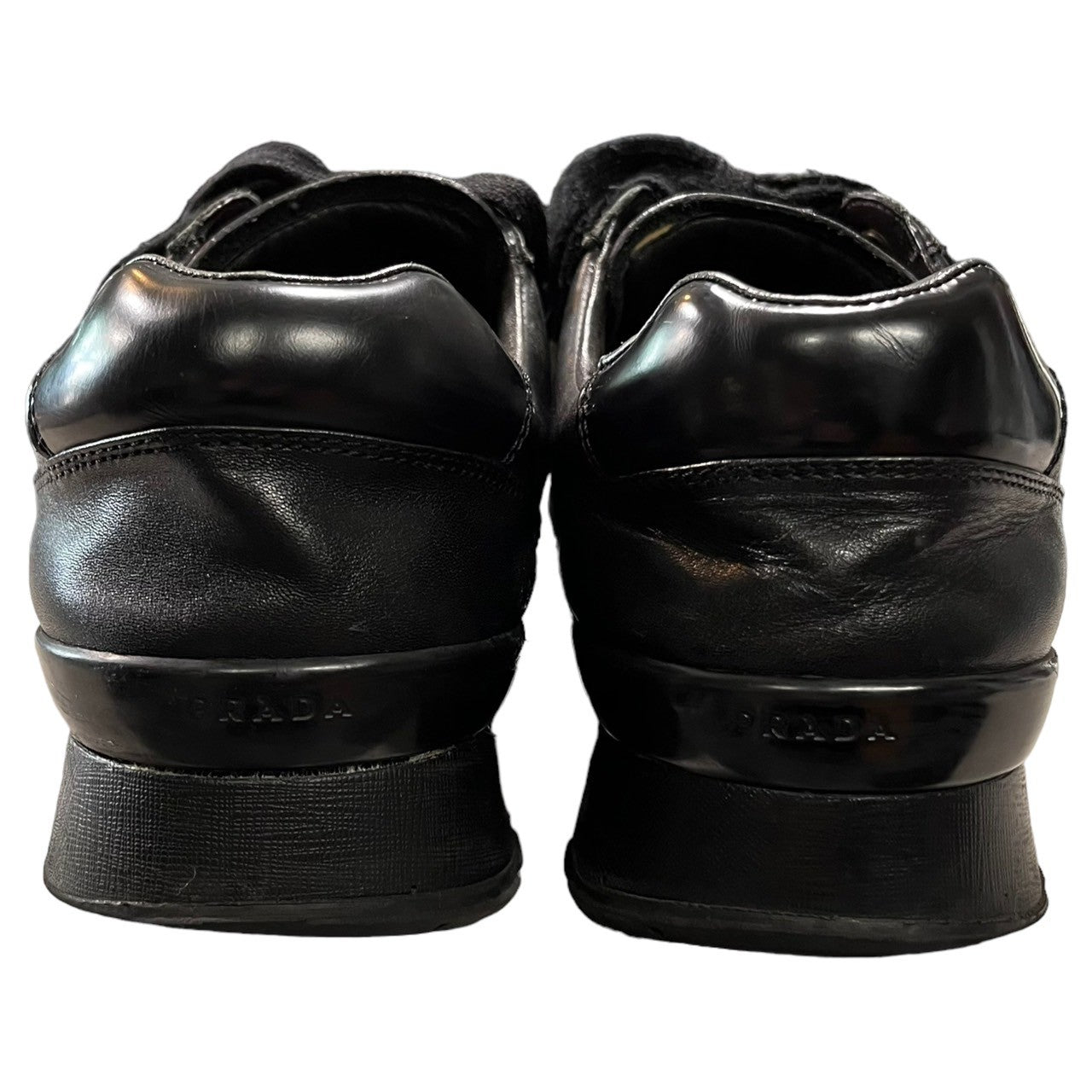 PRADA SPORT(プラダスポーツ) 00's centerline logo sneakers センター ライン ロゴ スニーカー 2718 6(25.5cm程度) ブラック テック