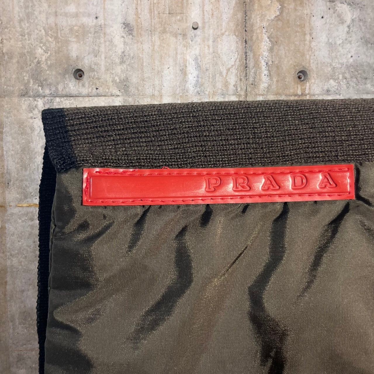 PRADA SPORT(プラダスポーツ) ニット切替ナイロンジャケット 50(XLサイズ程度) ブラウン