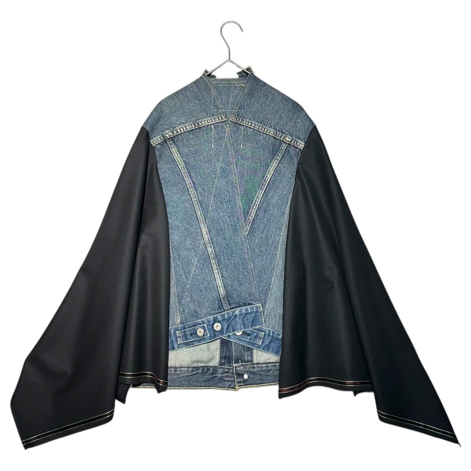 JUNYA WATANABE × Levi's(ジュンヤワタナべ × リーバイス) 23SS Levi's Denim Docking Cape リーバイス デニム ドッキング ケープ JK-J101 S インディゴ×ブラック AD2022