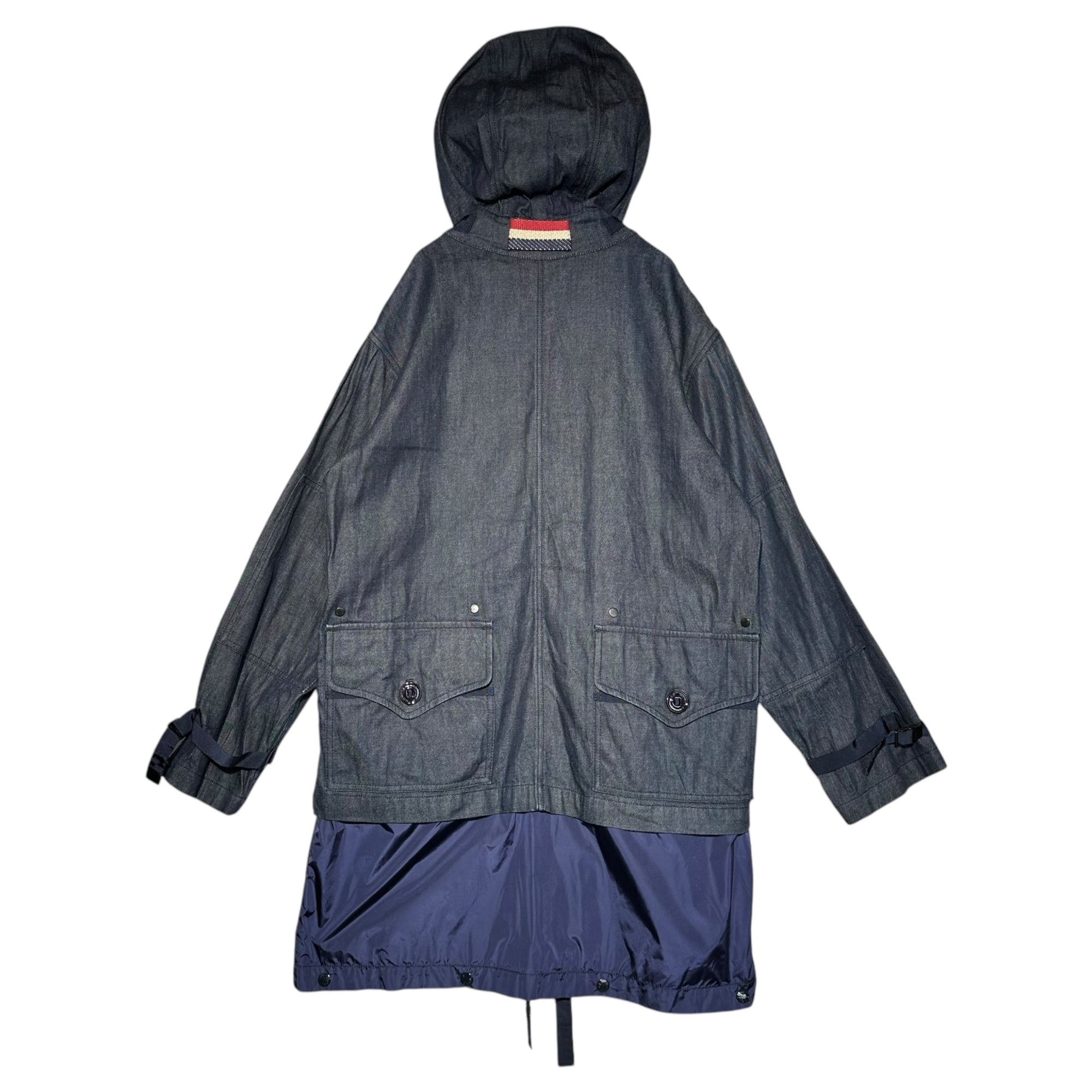 MONCLER(モンクレール) ALAIN Urethane tape denim hooded jacket アラン ウレタンテープ デニム フーデッド ジャケット パーカー C1-091-42011-35-5499Y 0(XS程度) インディゴ×ネイビー