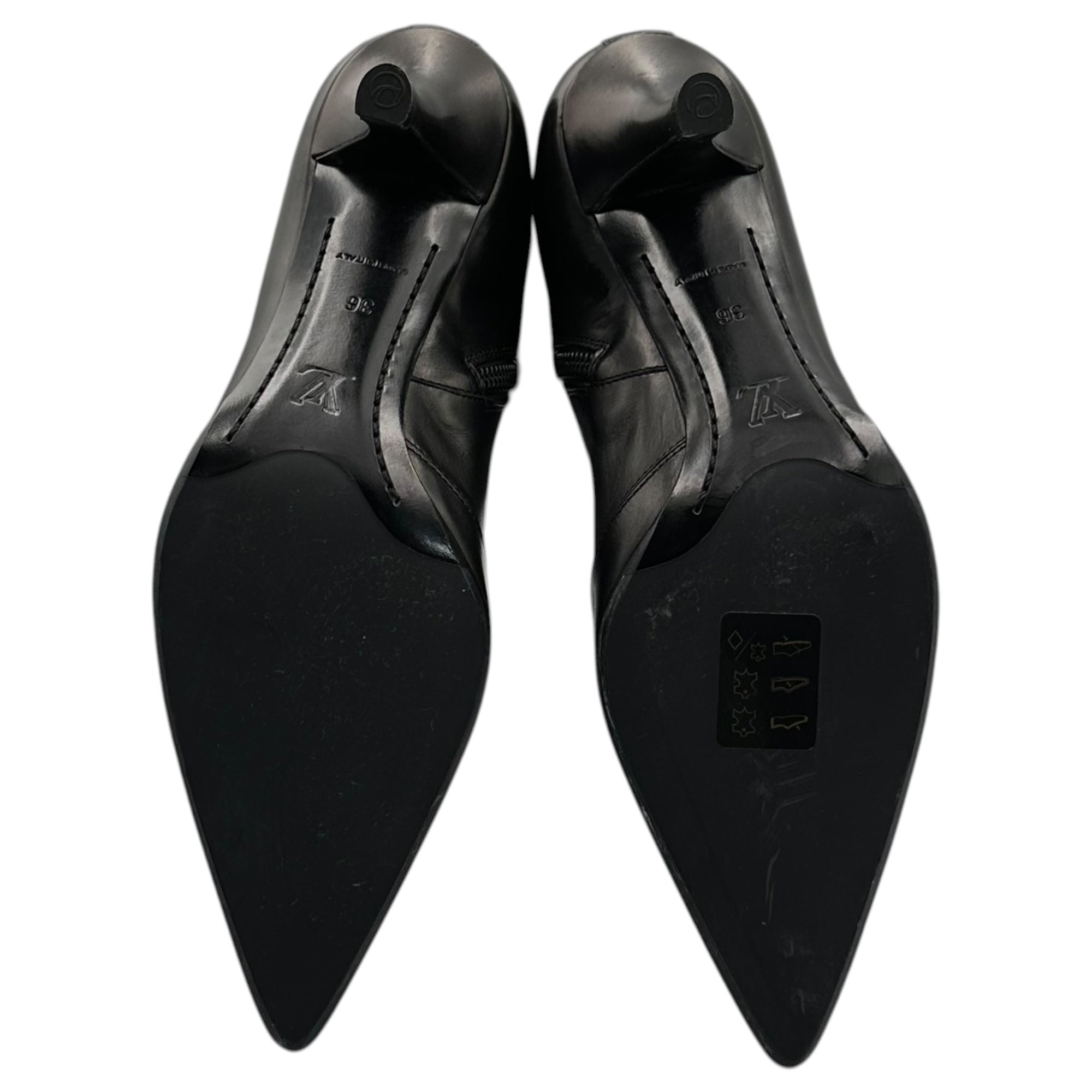 LOUIS VUITTON(ルイヴィトン) Pointed-toe Long Boots ポインテッドトゥ ロング ブーツ 36(23cm程度) ブラック AR0063 ピンヒール