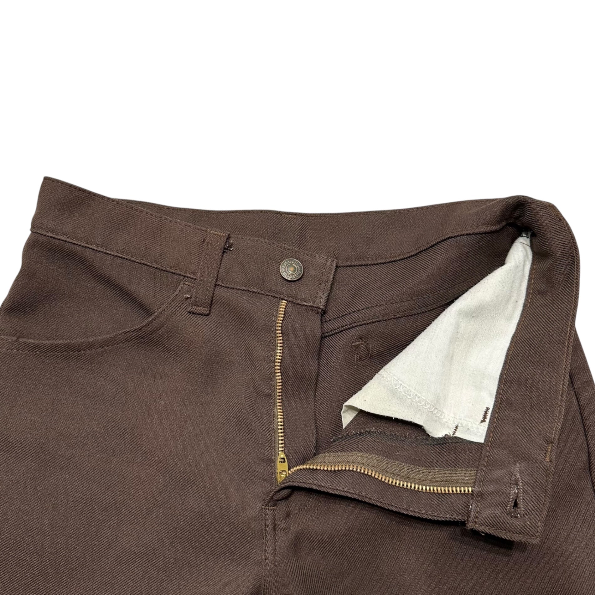 Levi's(リーバイス) 80’s 517 USA made 42 TALON STA-PREST Boot Cut Pants スタプレ ブーツ カット パンツ 10517-6128 W29 L33 ブラウン 80年代 ヴィンテージ スラックス
