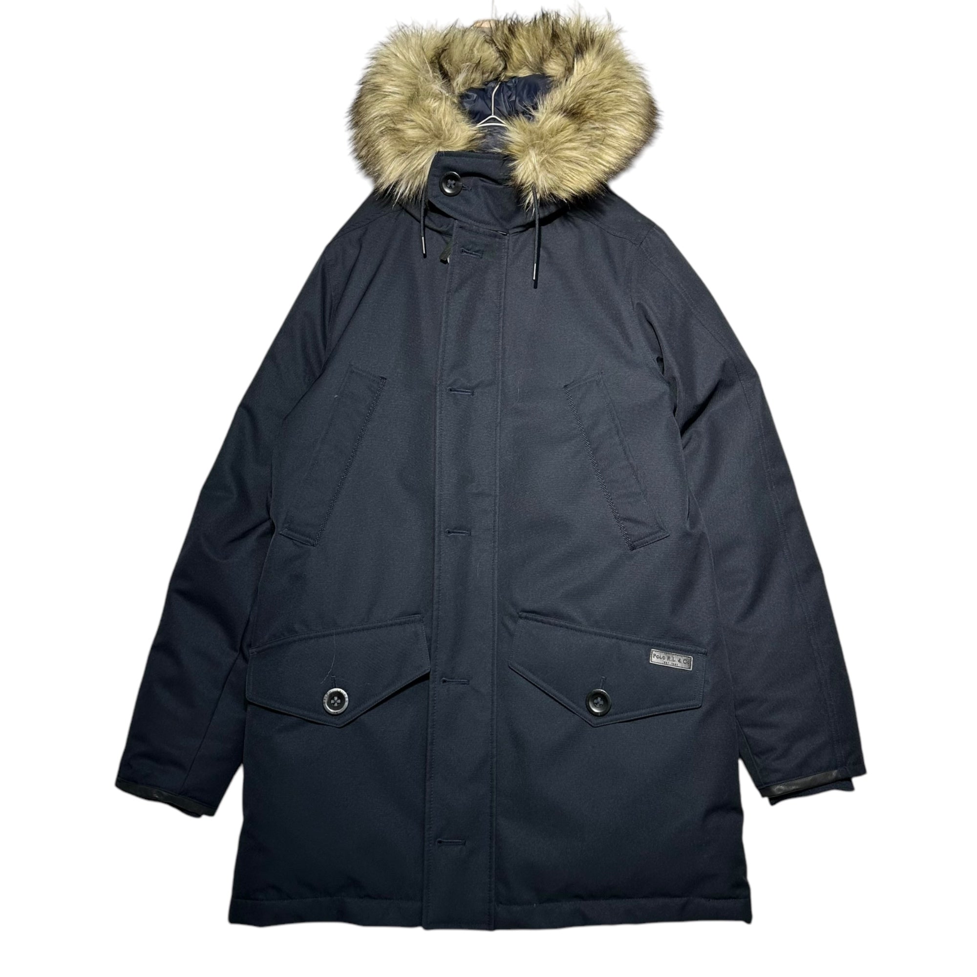 POLO RALPH LAUREN(ポロラルフローレン) Fur Down Coat ファー ダウン コート 710731827001 S ネイビー ジャケット