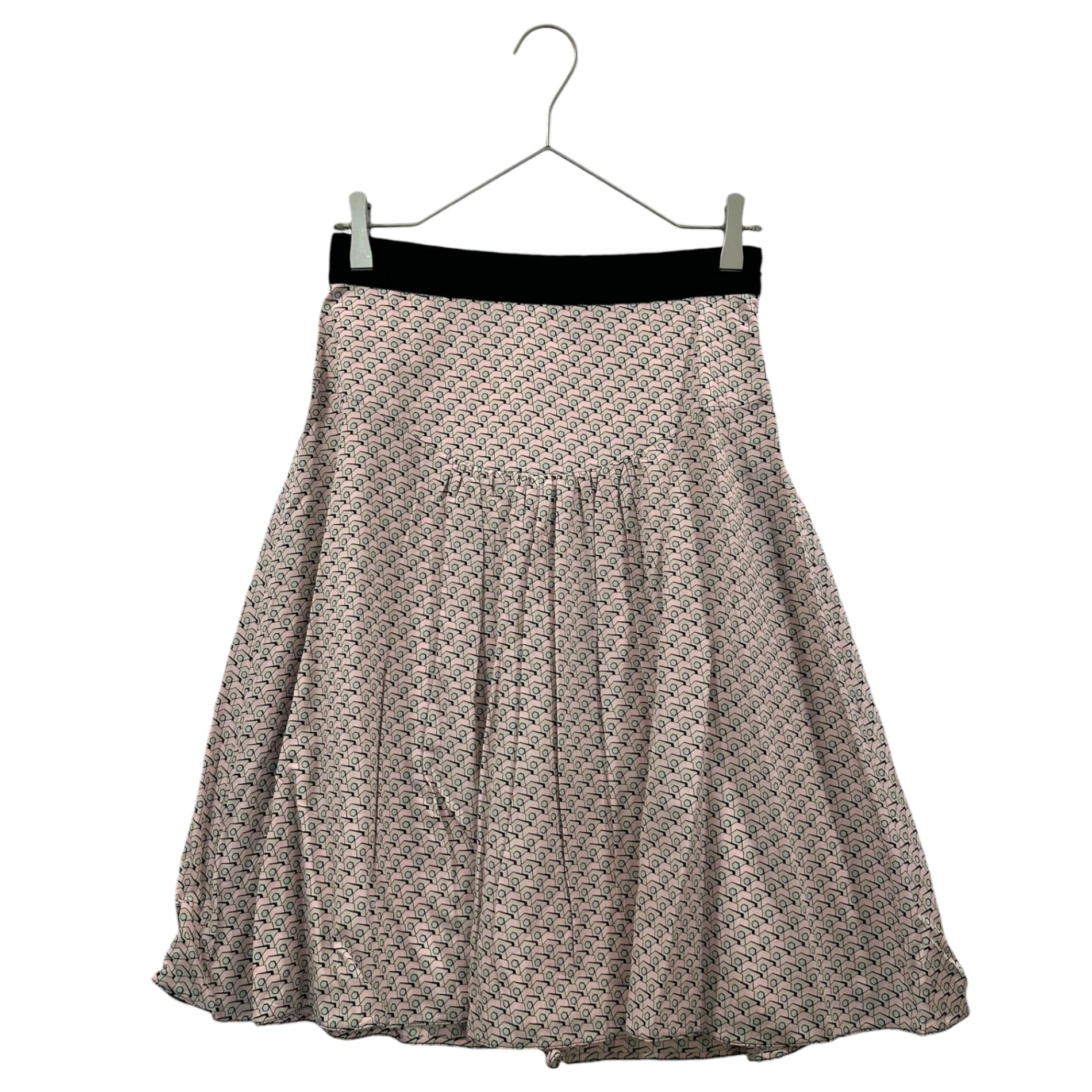 PRADA(プラダ) Pink Dot Silk print skirt シルク ピンク ドット プリント スカート 627309 ZAD90 4778 40(L程度) ピンク×ホワイト