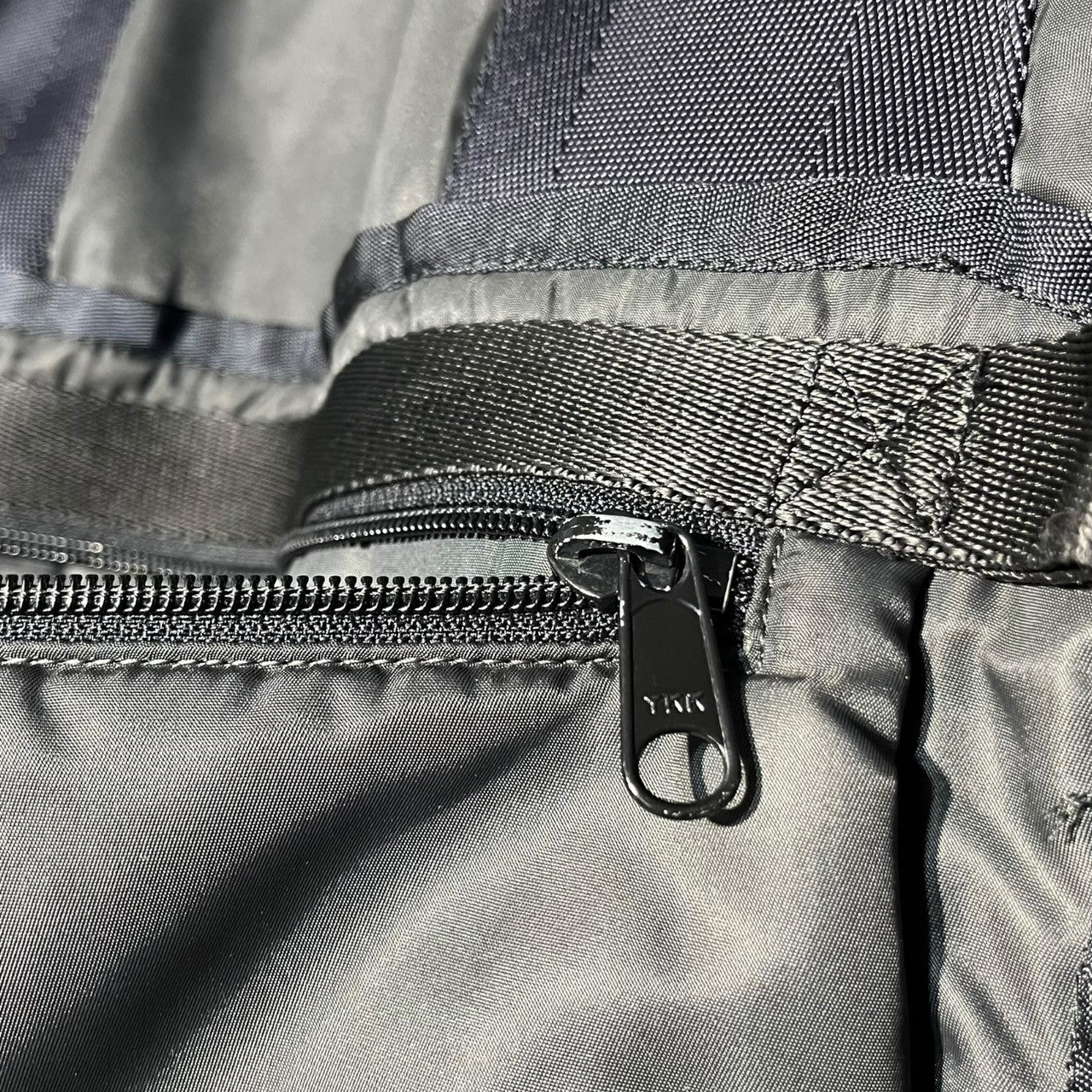 ISSEY MIYAKE MEN(イッセイミヤケメン) 96AW Archive Parachute Cargo Bomber Jacket アーカイブ パラシュート カーゴ ボンバー ジャケット ME63-FC460 M グレー×ネイビー