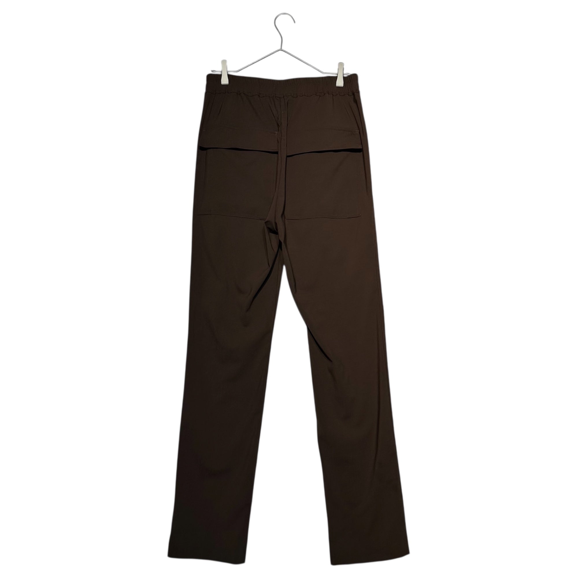 Rick Owens(リックオウエンス) 23AW drawcord string long pants ドロスト ロング パンツ RU02C7390 ZL 46(S) ブラウン 国内参考定価154,000円(税込)