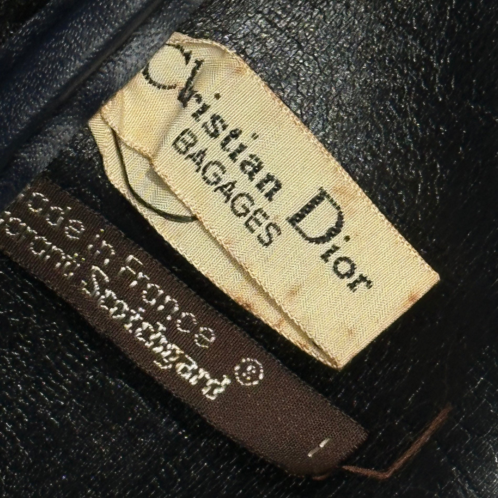Christian Dior(クリスチャンディオール) 1970's Trotter monogram duffle bag トロッター柄 ボストン バッグ ネイビー×ベージュ 70年代 ヴィンテージ 旅行鞄 ECLAIRジップ