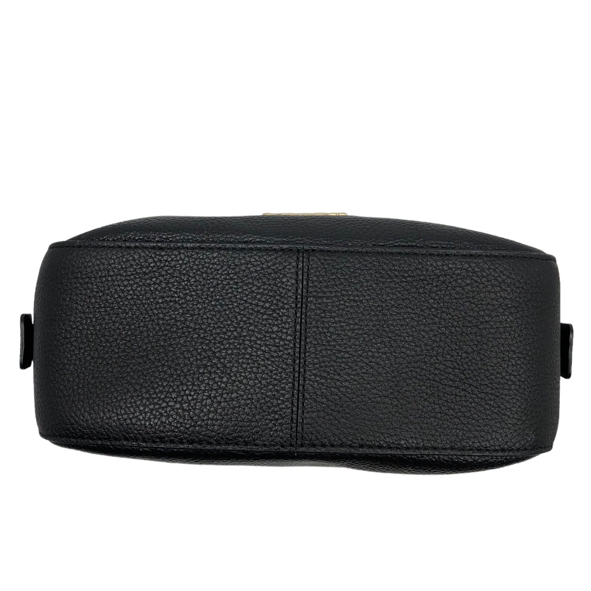 COACH(コーチ) Camera bag カメラ バッグ 29411 ブラック×ゴールド ショルダー バッグ ぺブルドレザー チェーン