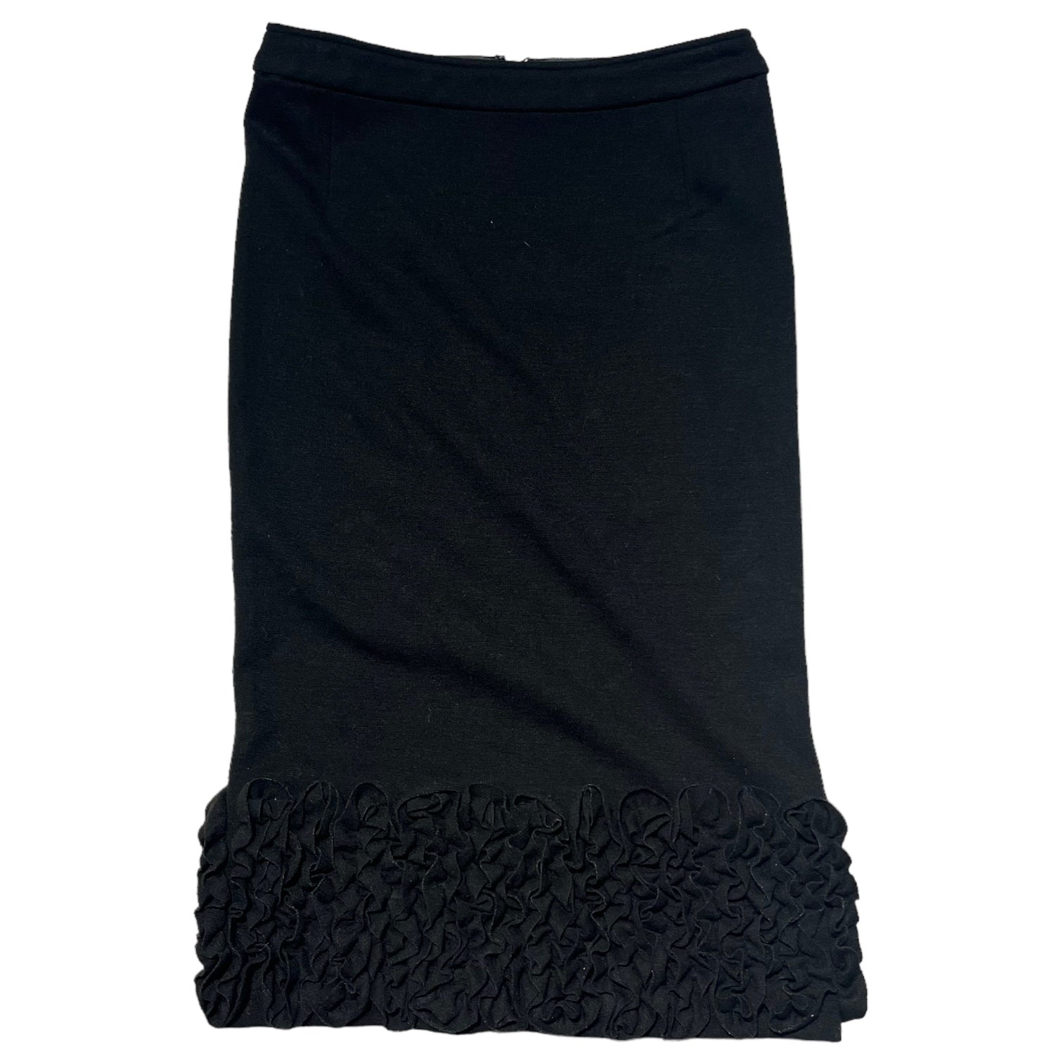D&G DOLCE&GABBANA(ディーアンドジードルチェ&ガッバーナ) 00's Ruffle hem tight skirt 裾フリル タイトスカート 40(L程度) ブラック
