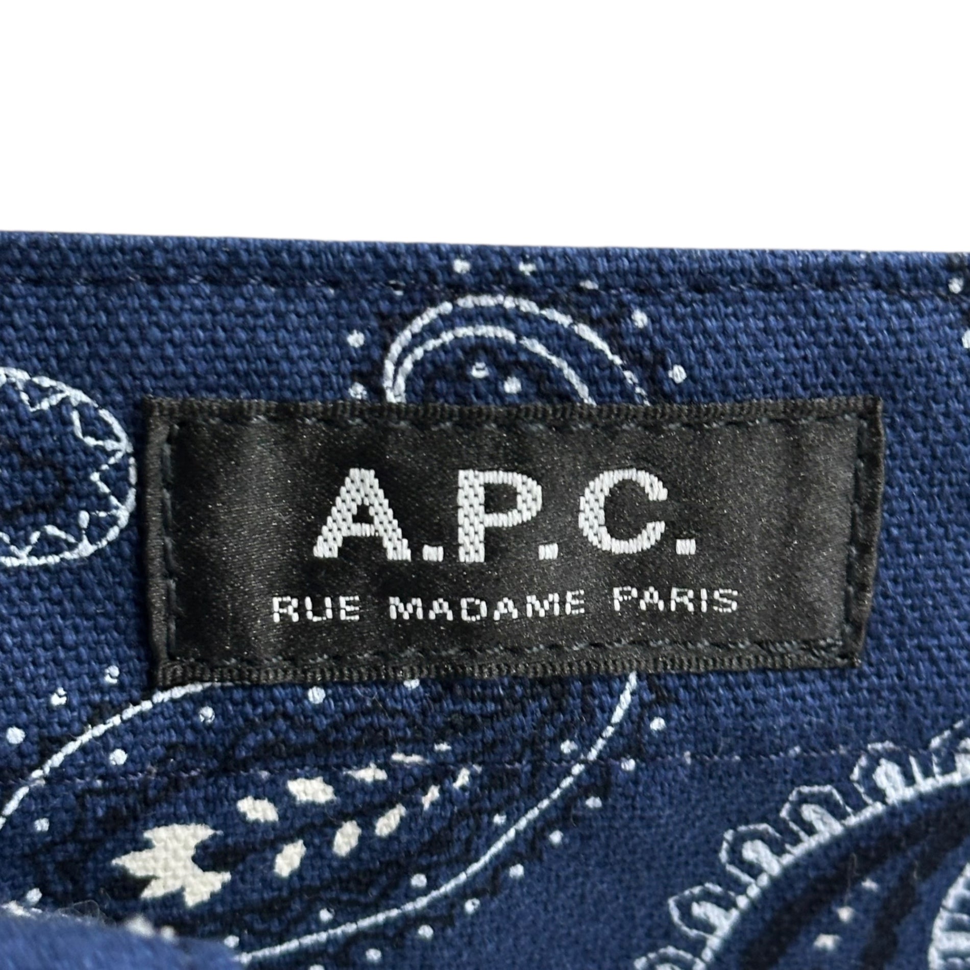A.P.C.(アーペーセー) Paisley Tote Bag ペイズリー トート バッグ ブルー