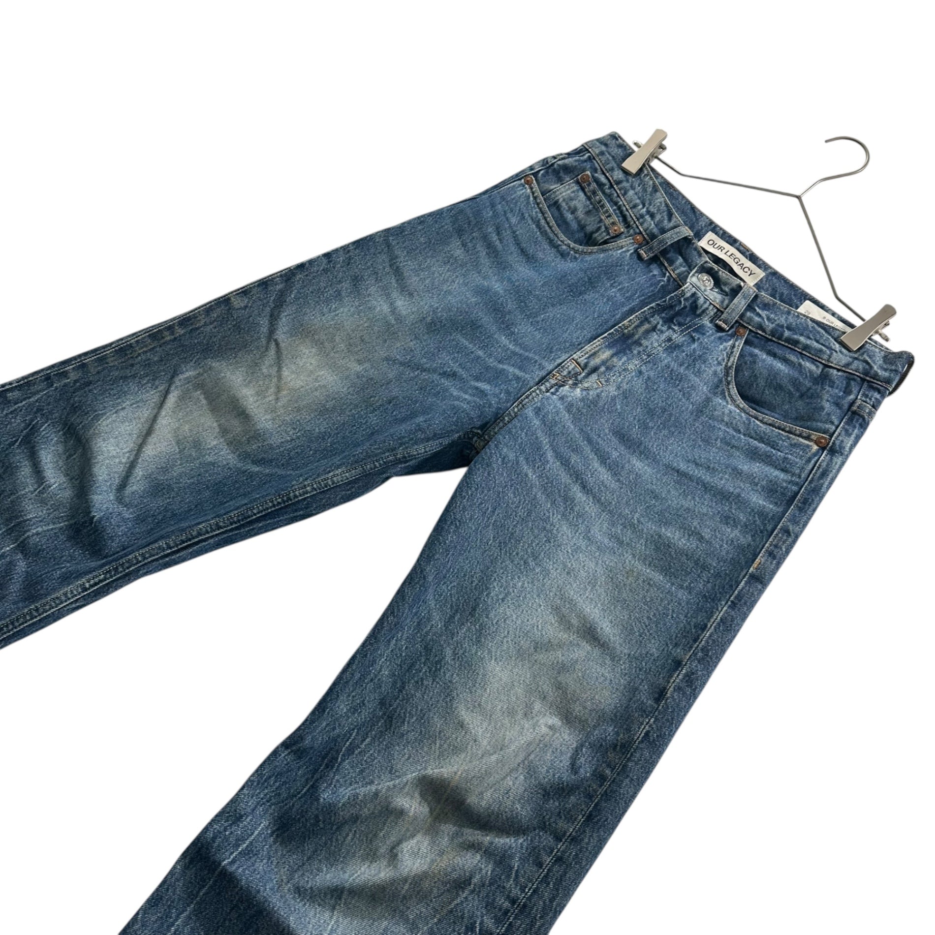 OUR LEGACY(アワーレガシー) THIRD CUT サードカット ステイン ウォッシュ加工 デニム パンツ M2255TCD W29 インディゴ